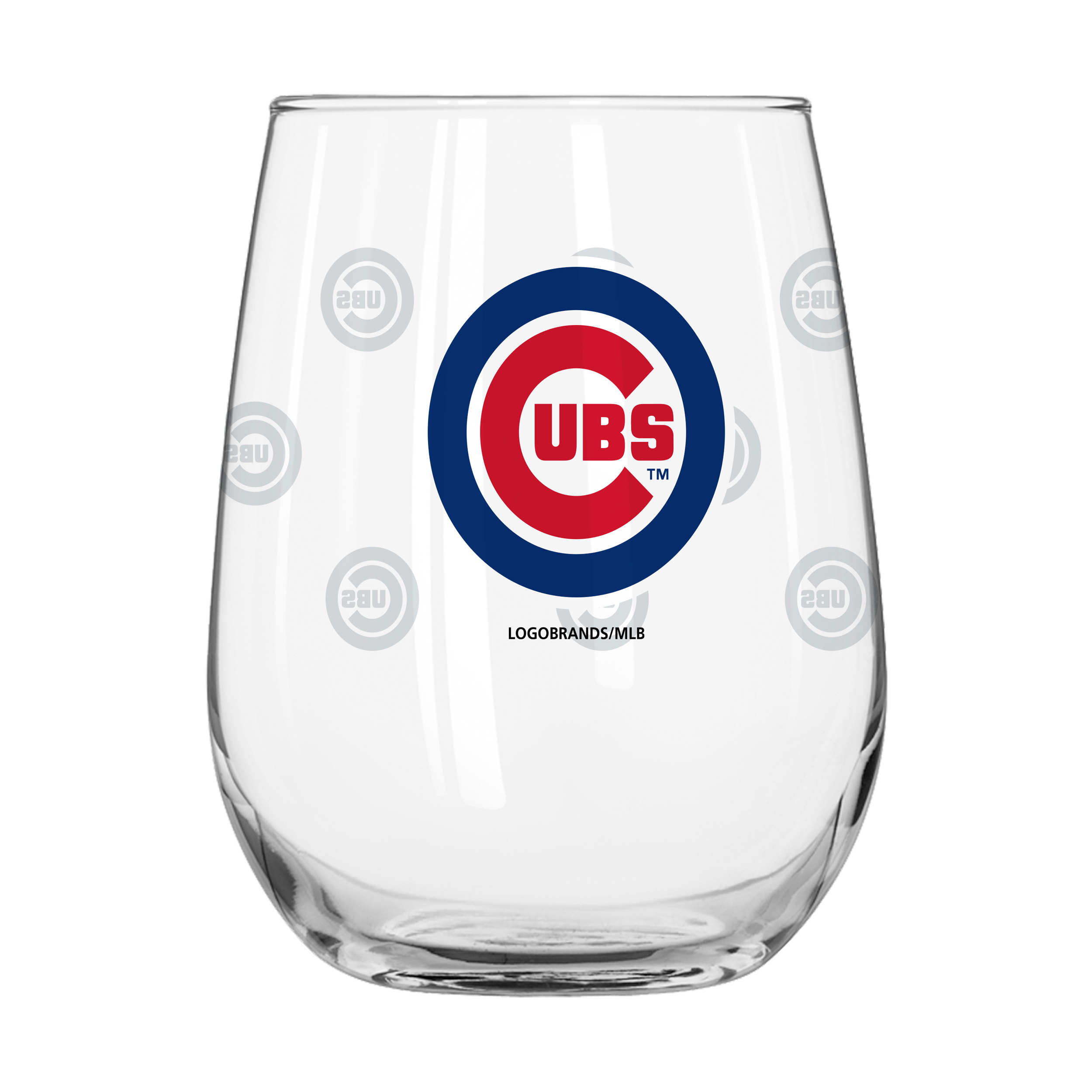 Chicago Cubs 16oz Satin Etch Curved Beverage Glass  