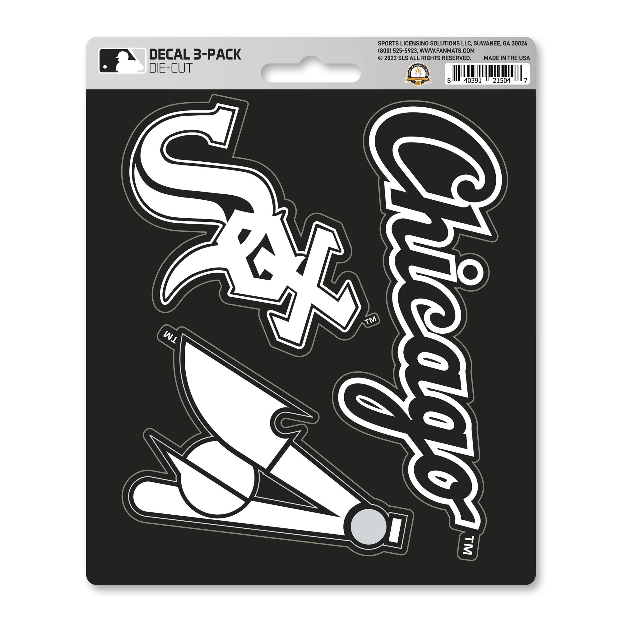 Chicago White Sox Decal 3-pk  