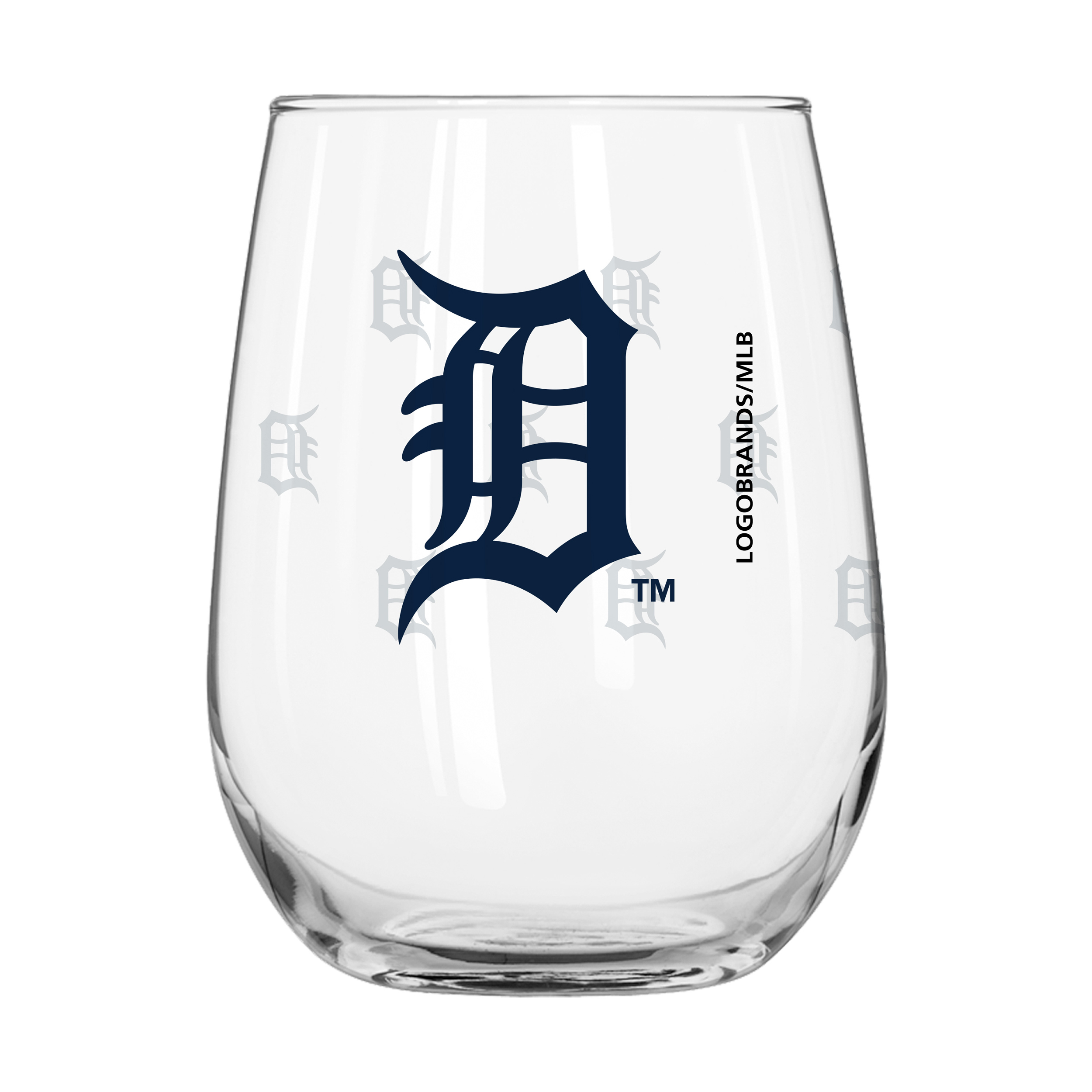 Detroit Tigers 16oz Satin Etch Curved Beverage Glass  