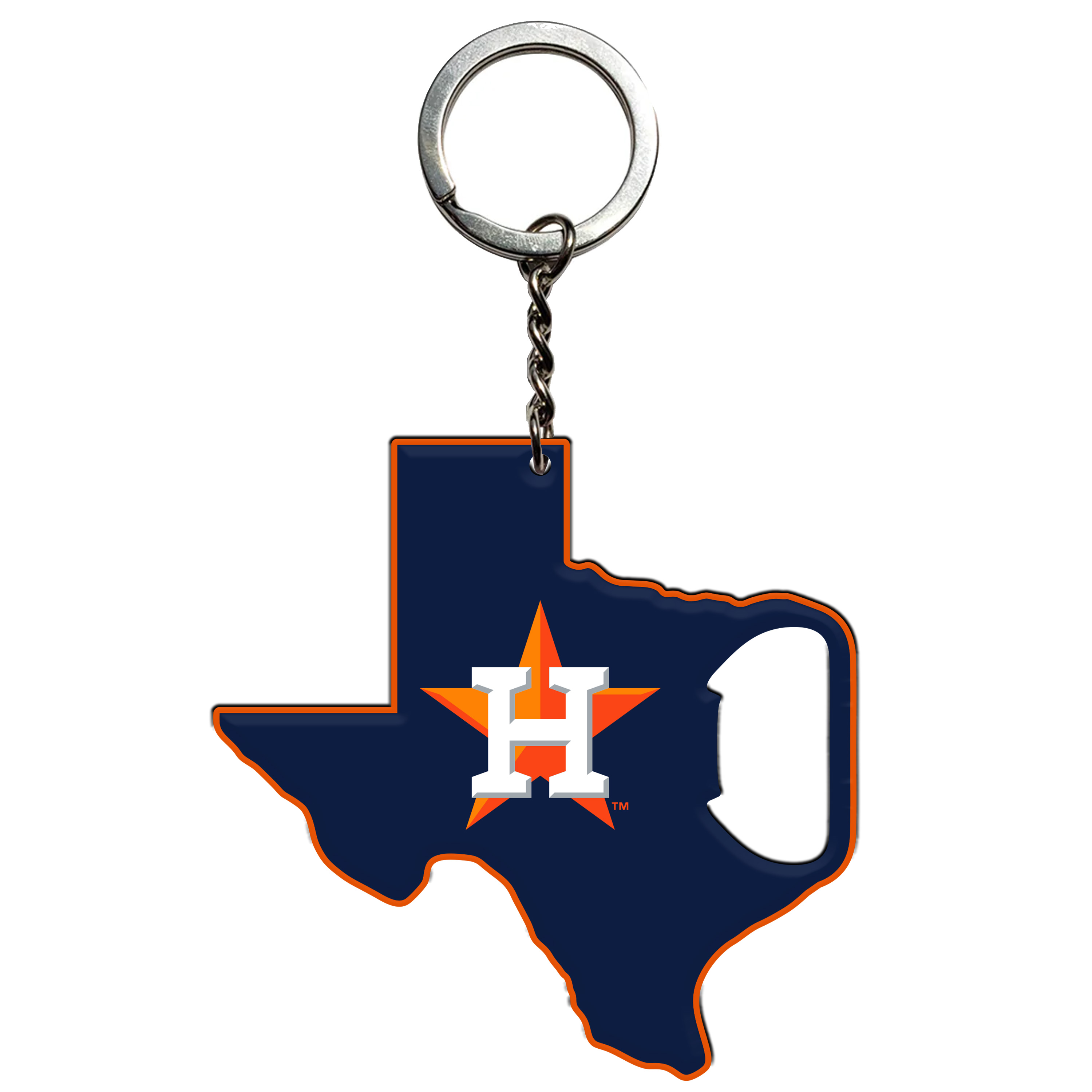 Houston Astros State Shape Keychain Bottle Opener  