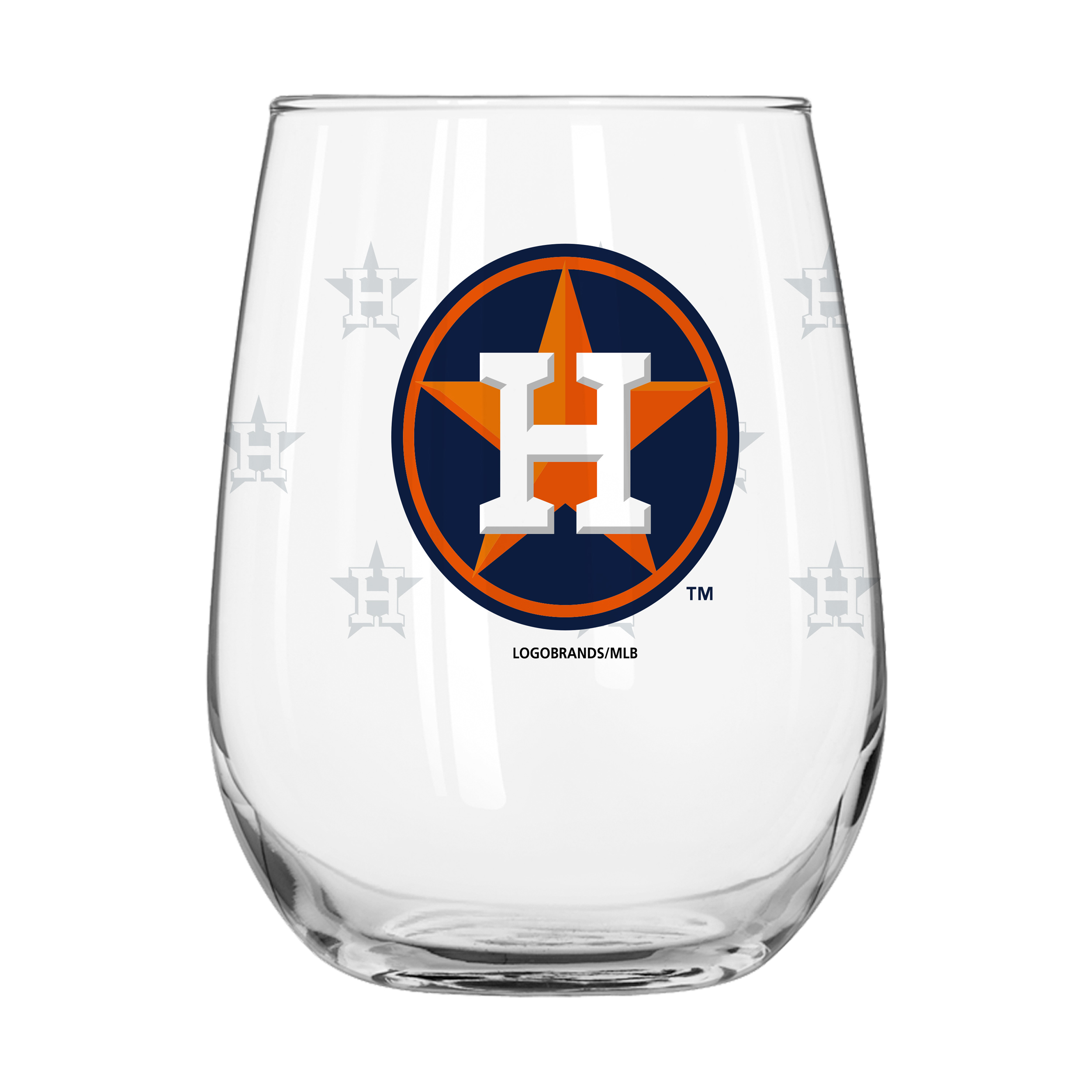 Houston Astros 16oz Satin Etch Curved Beverage Glass  