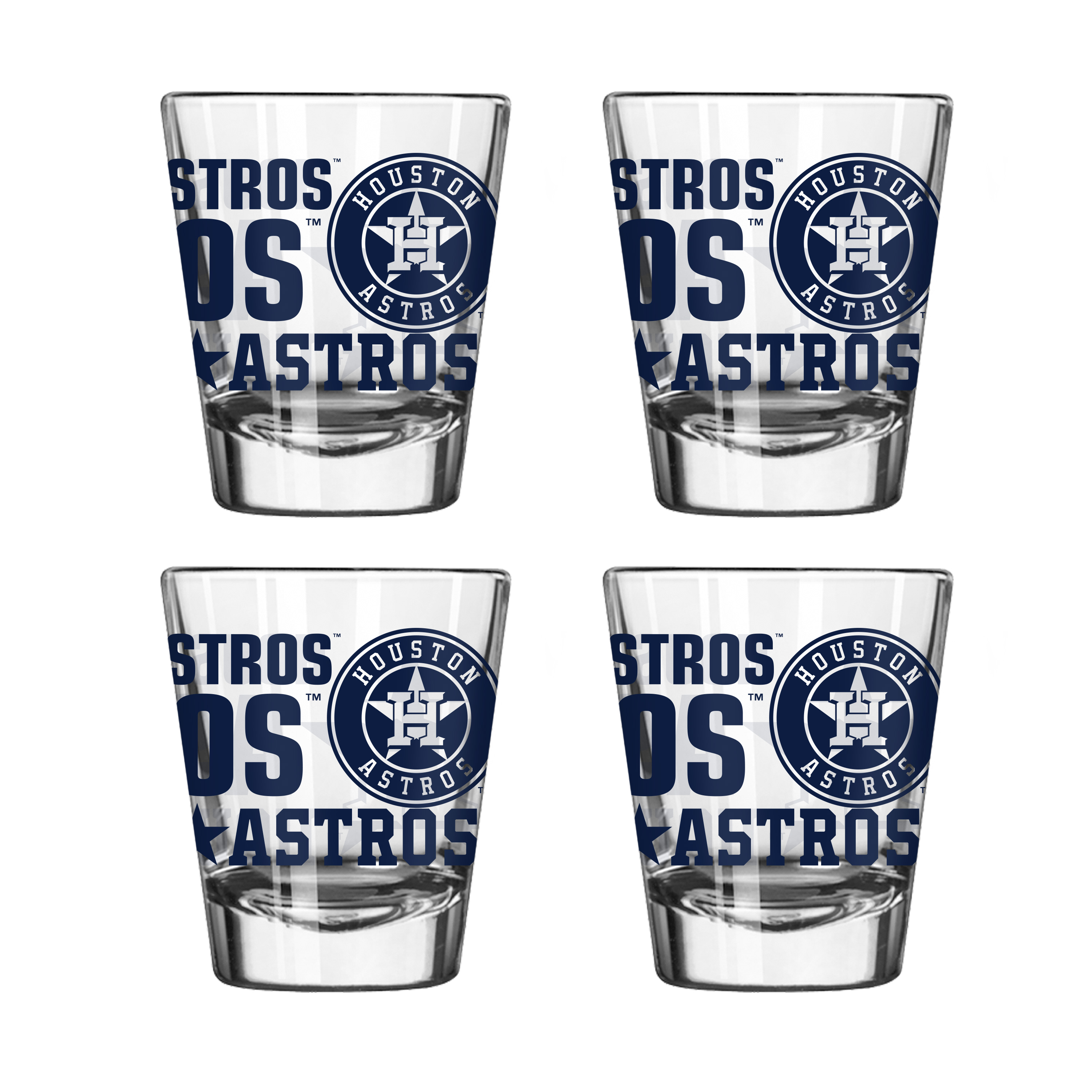 Houston Astros 4pk Spirit 2oz Shot Glass  