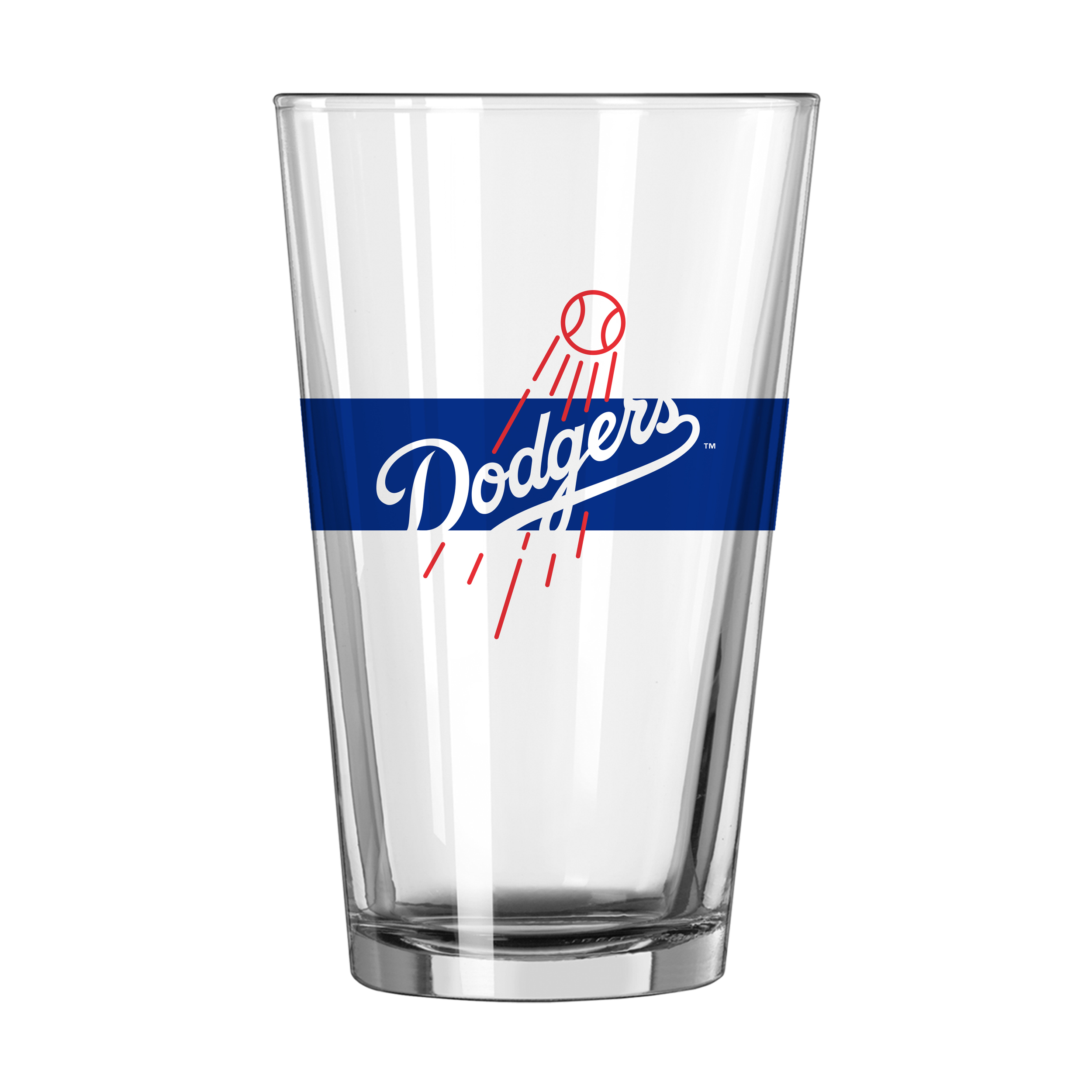 Los Angeles Dodgers 16oz Stripe Pint Glass  