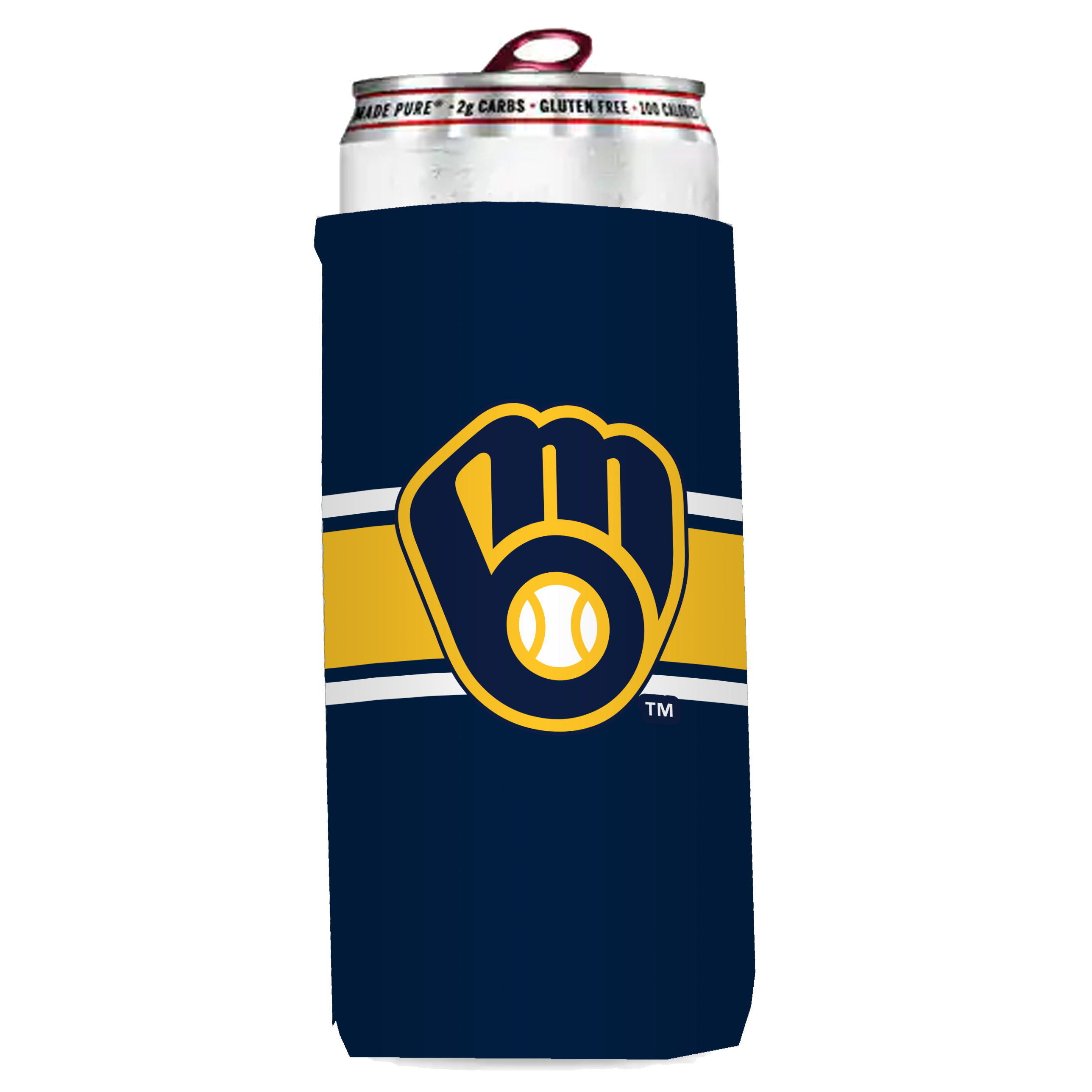 Milwaukee Brewers Stripe Insulated Slim Can Sleeve  