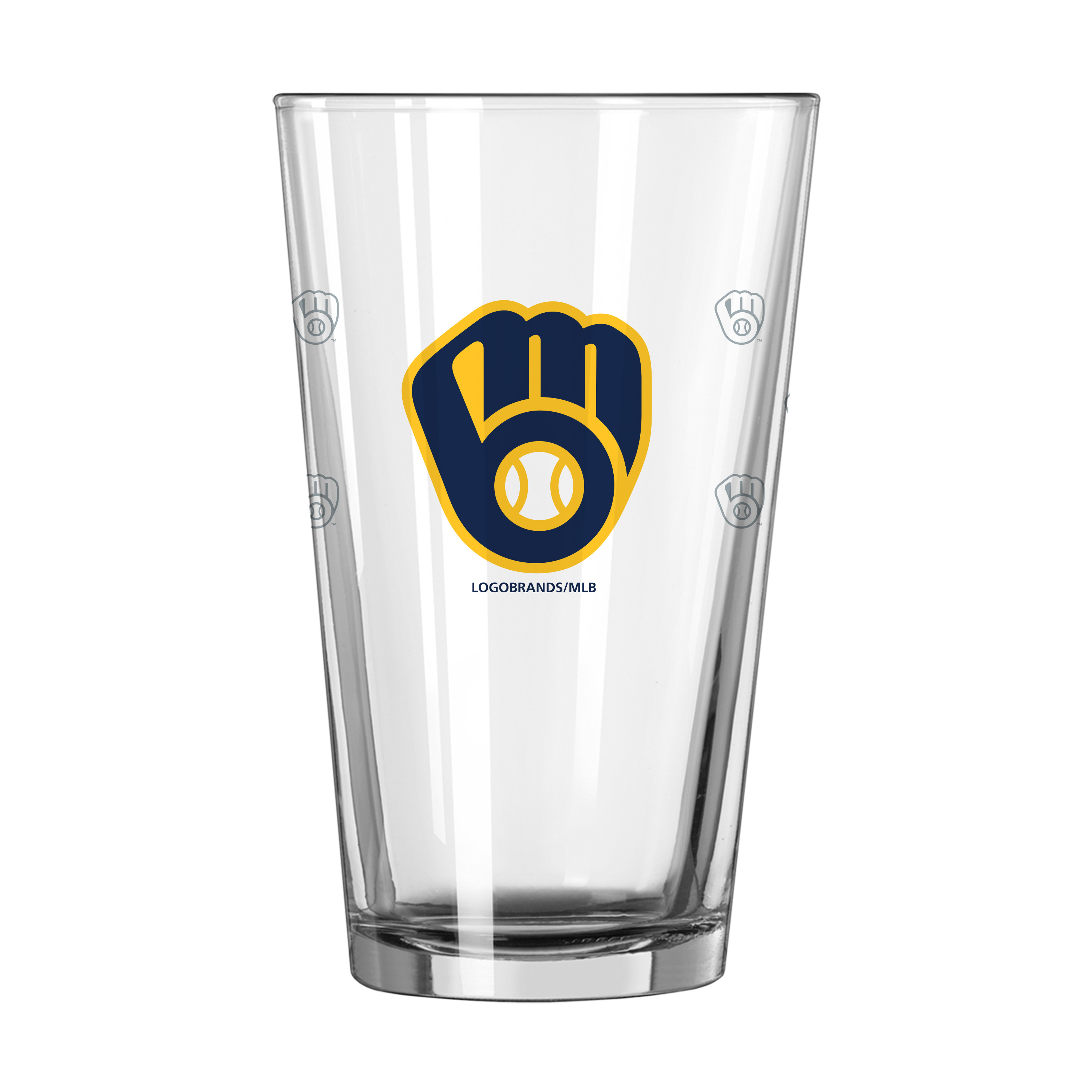 Milwaukee Brewers 16oz Satin Etch Pint Glass  