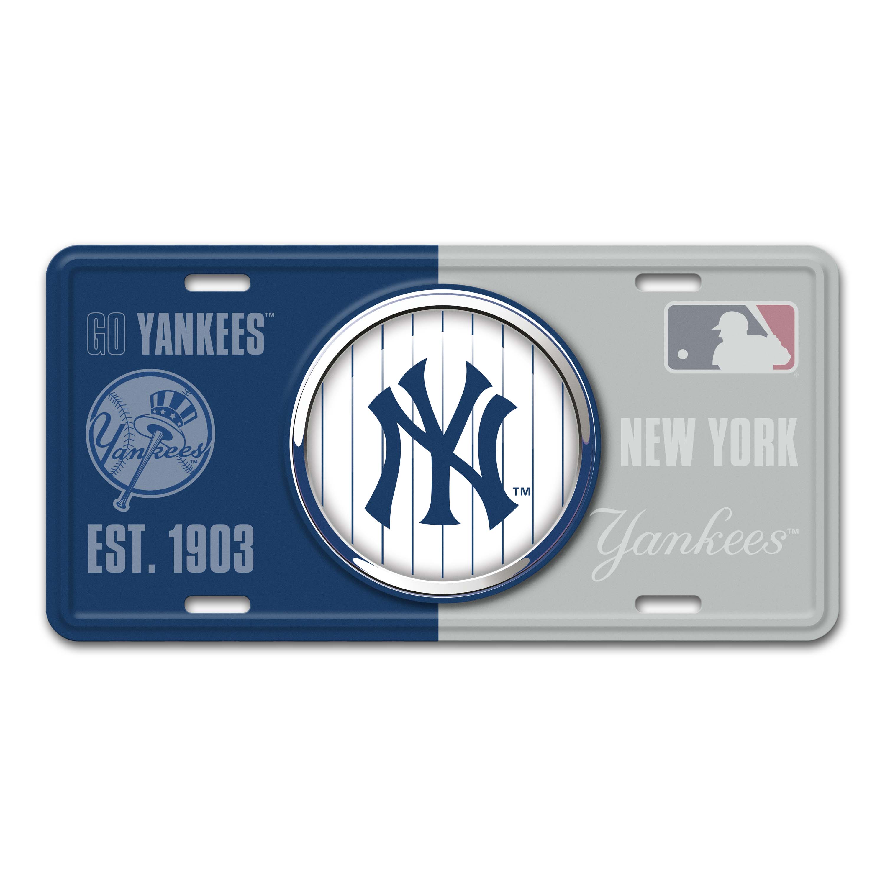 New York Yankees Embossed Metal License Plate  