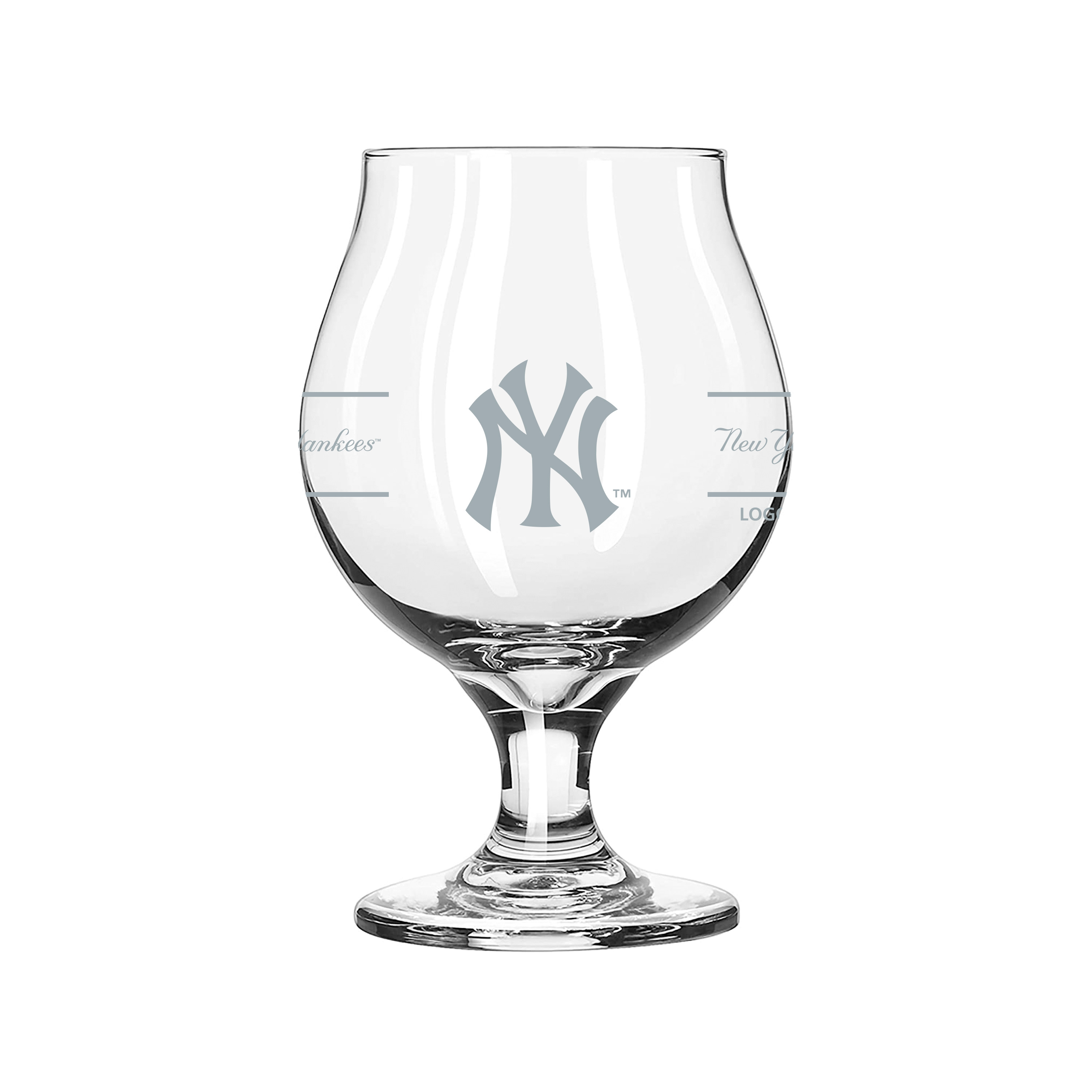 New York Yankees 16oz Frost Stripe Belgium Beer Glass  