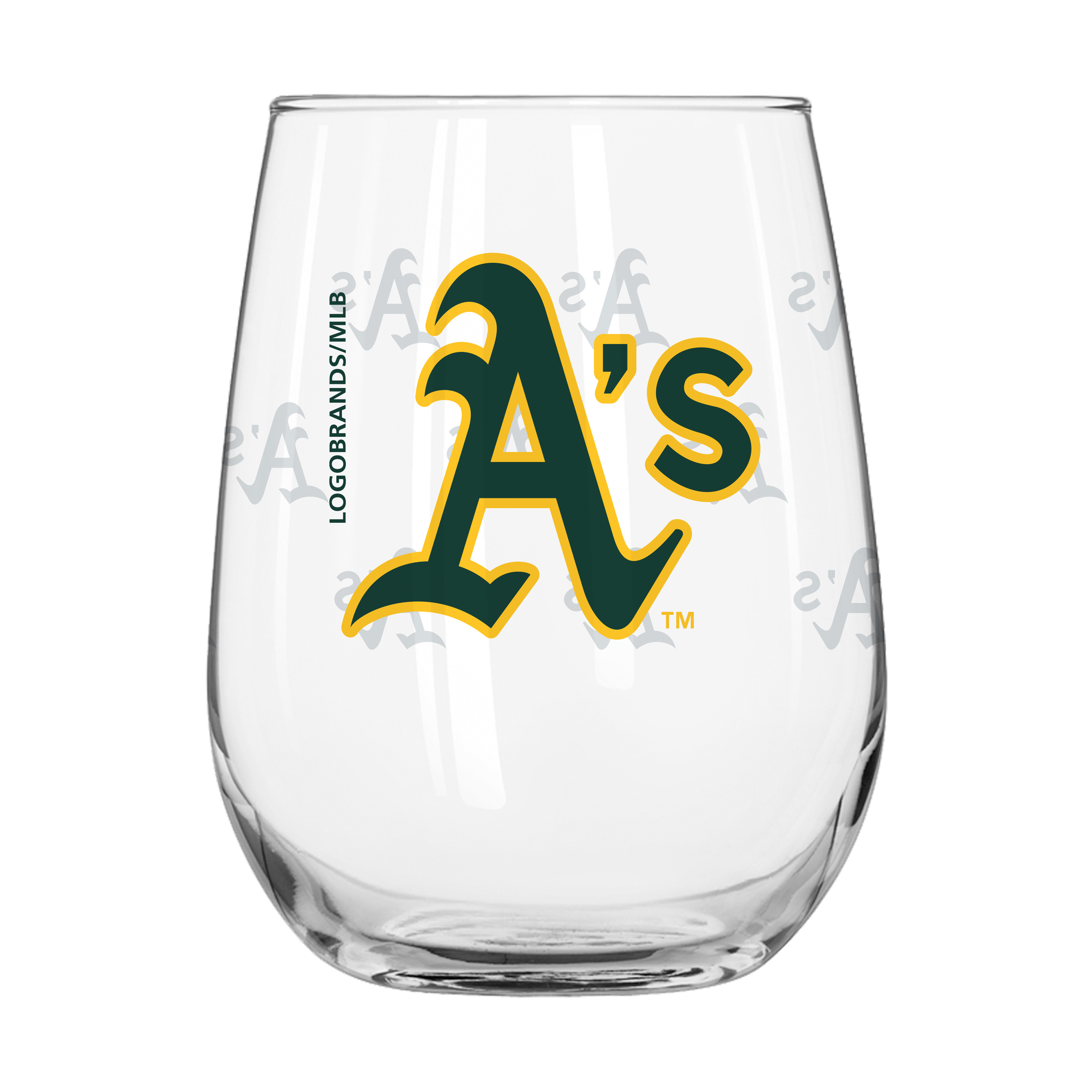 Athletics 16oz Satin Etch Curved Beverage Glass  