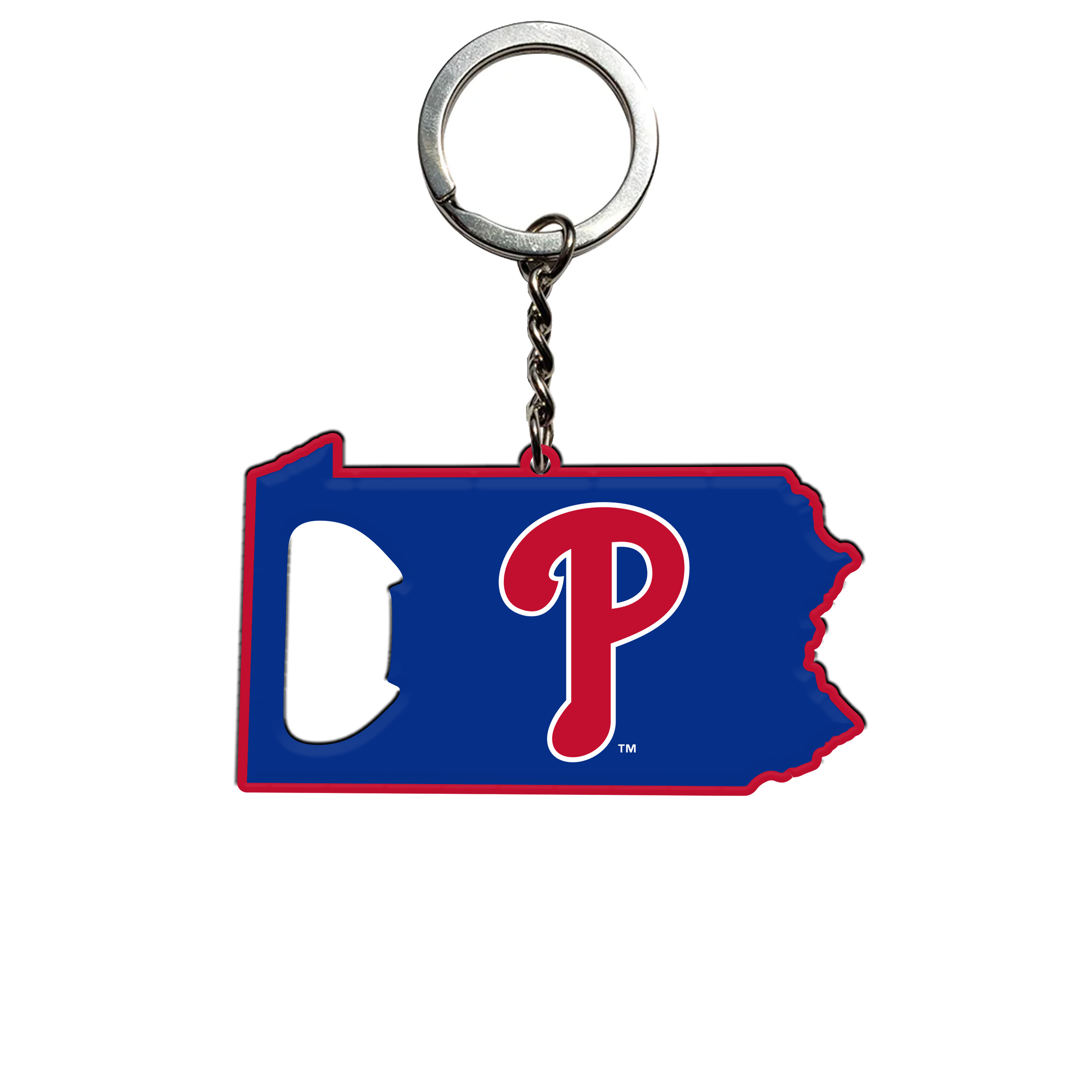 Philadelphia Phillies State Shape Keychain Bottle Opener  