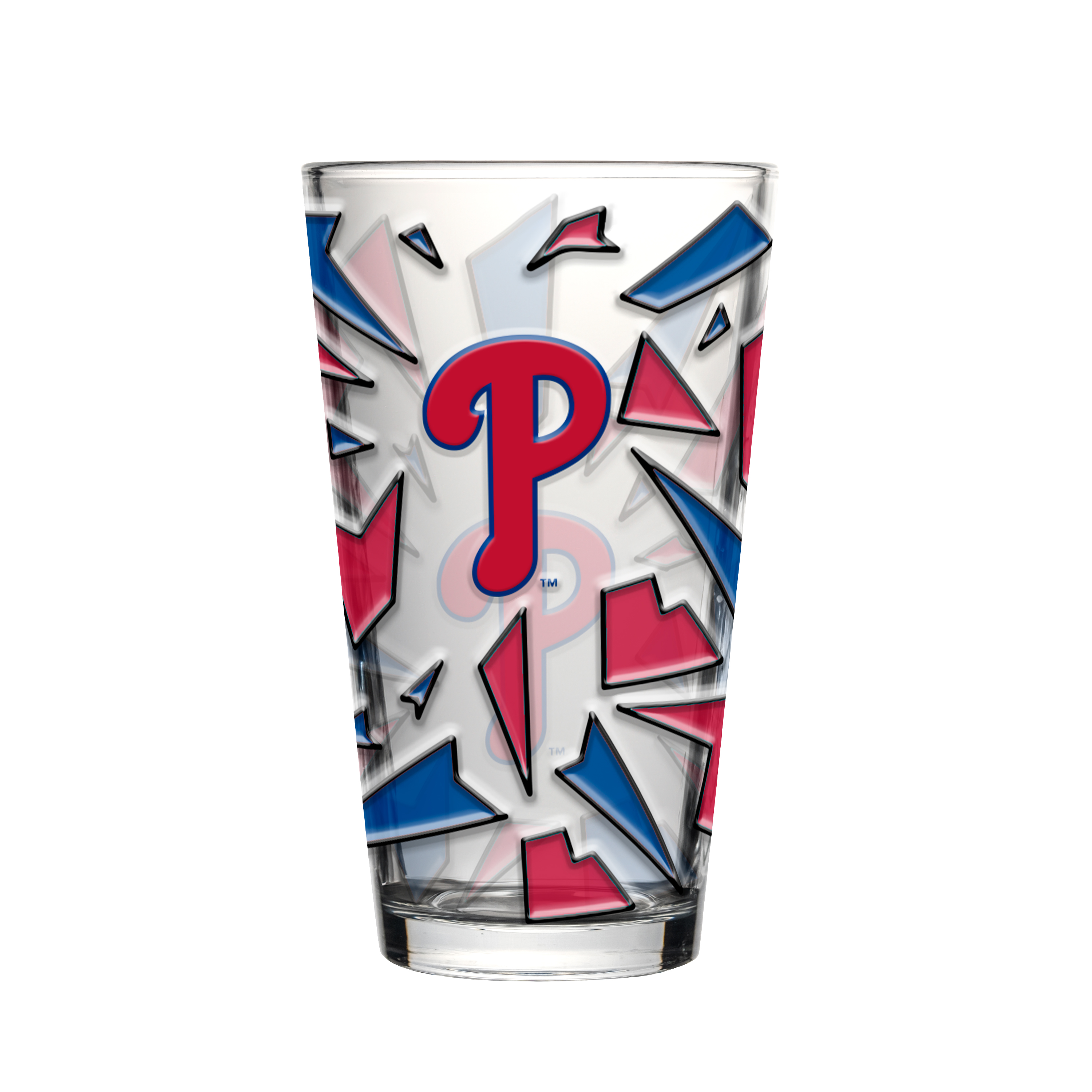 Philadelphia Phillies 16oz Prism Stained Pint Glass  