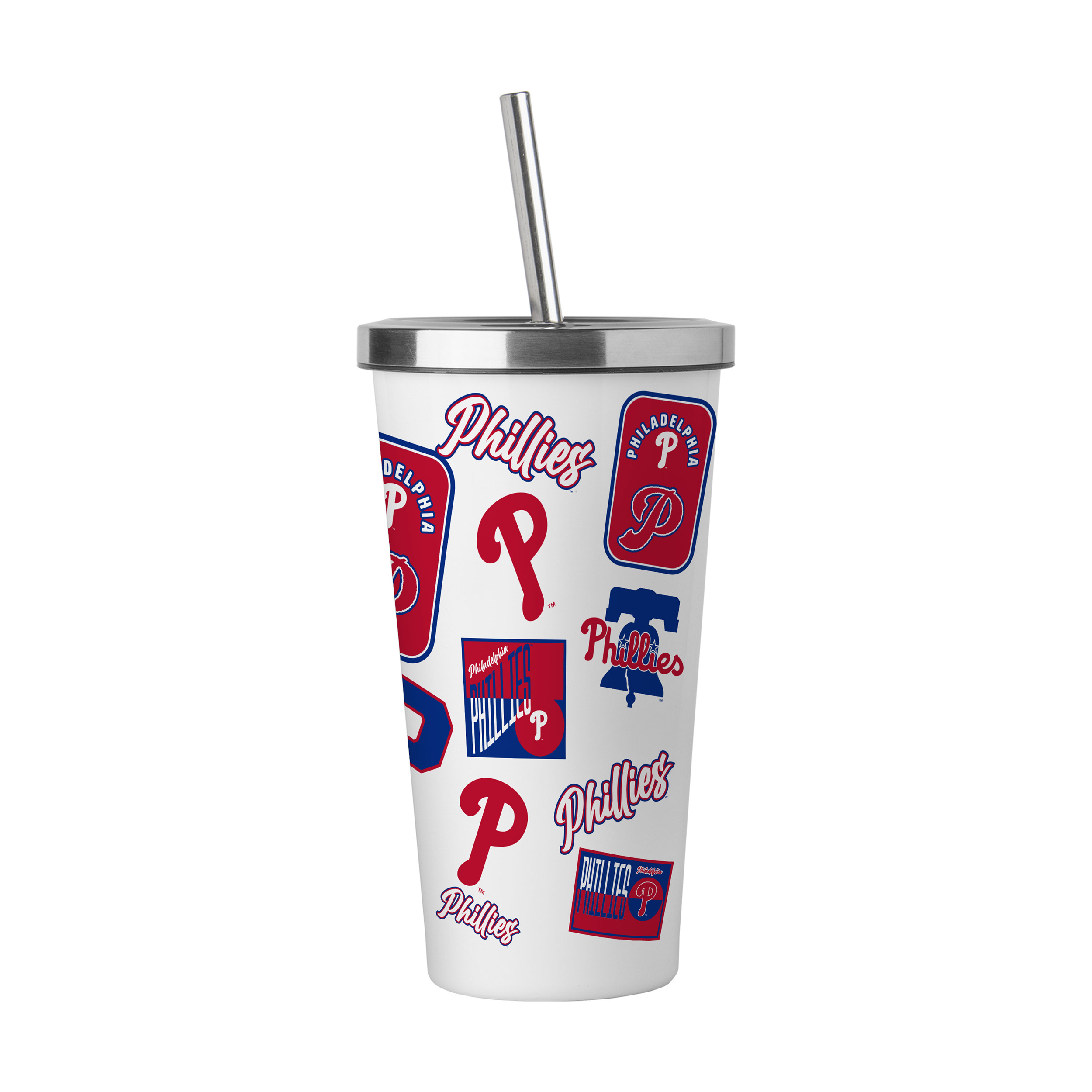 Philadelphia Phillies 20oz White Dream Weave Stainless Straw Tumbler  