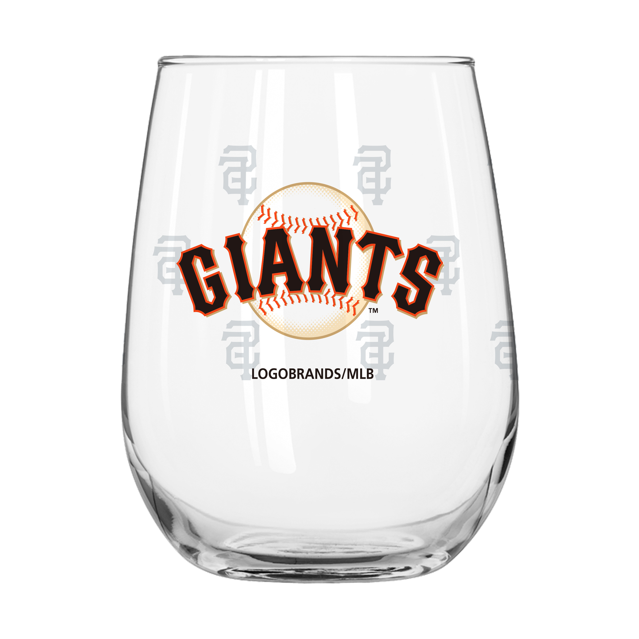 San Francisco Giants 16oz Satin Etch Curved Beverage Glass  