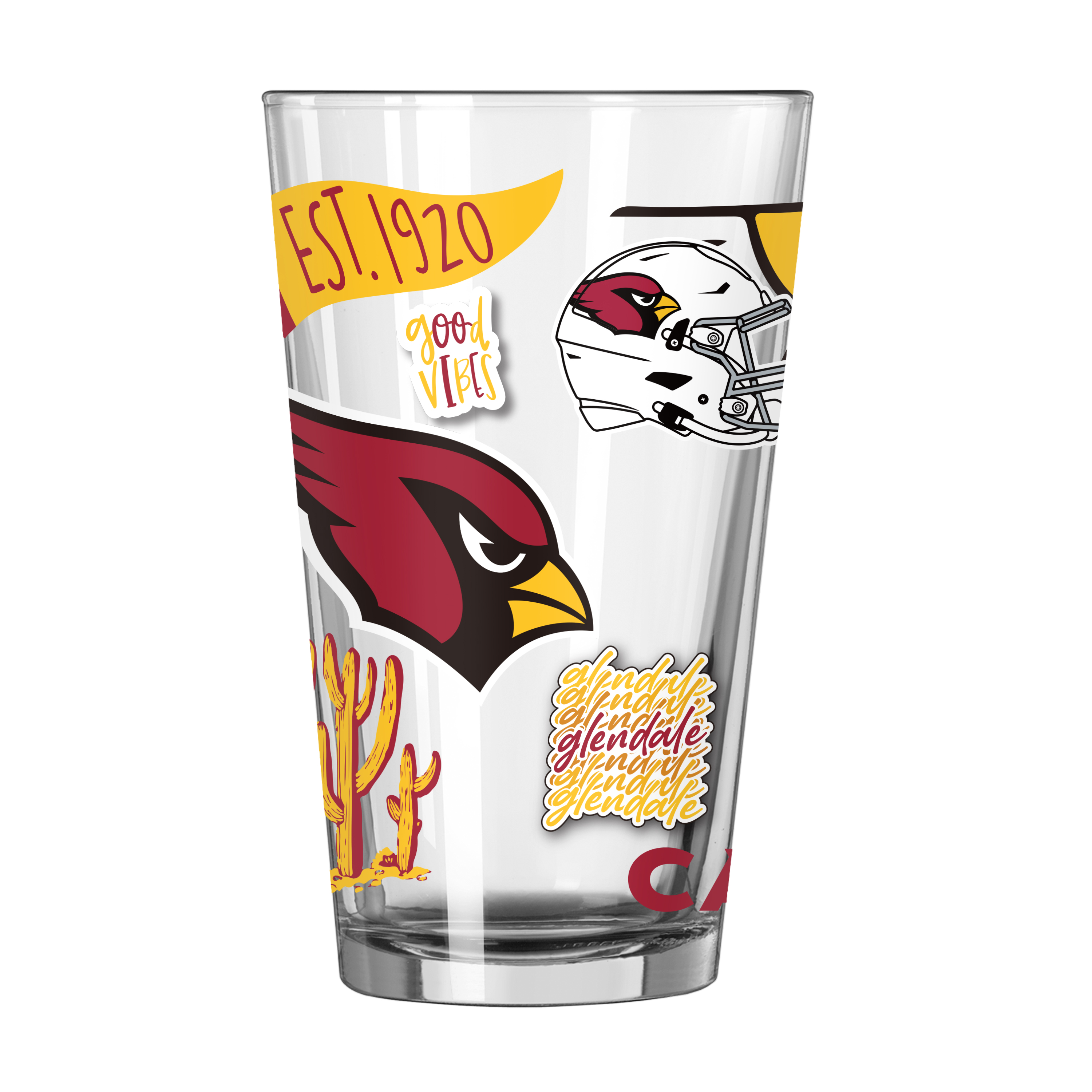 Arizona Cardinals 16oz Native Pint Glass  