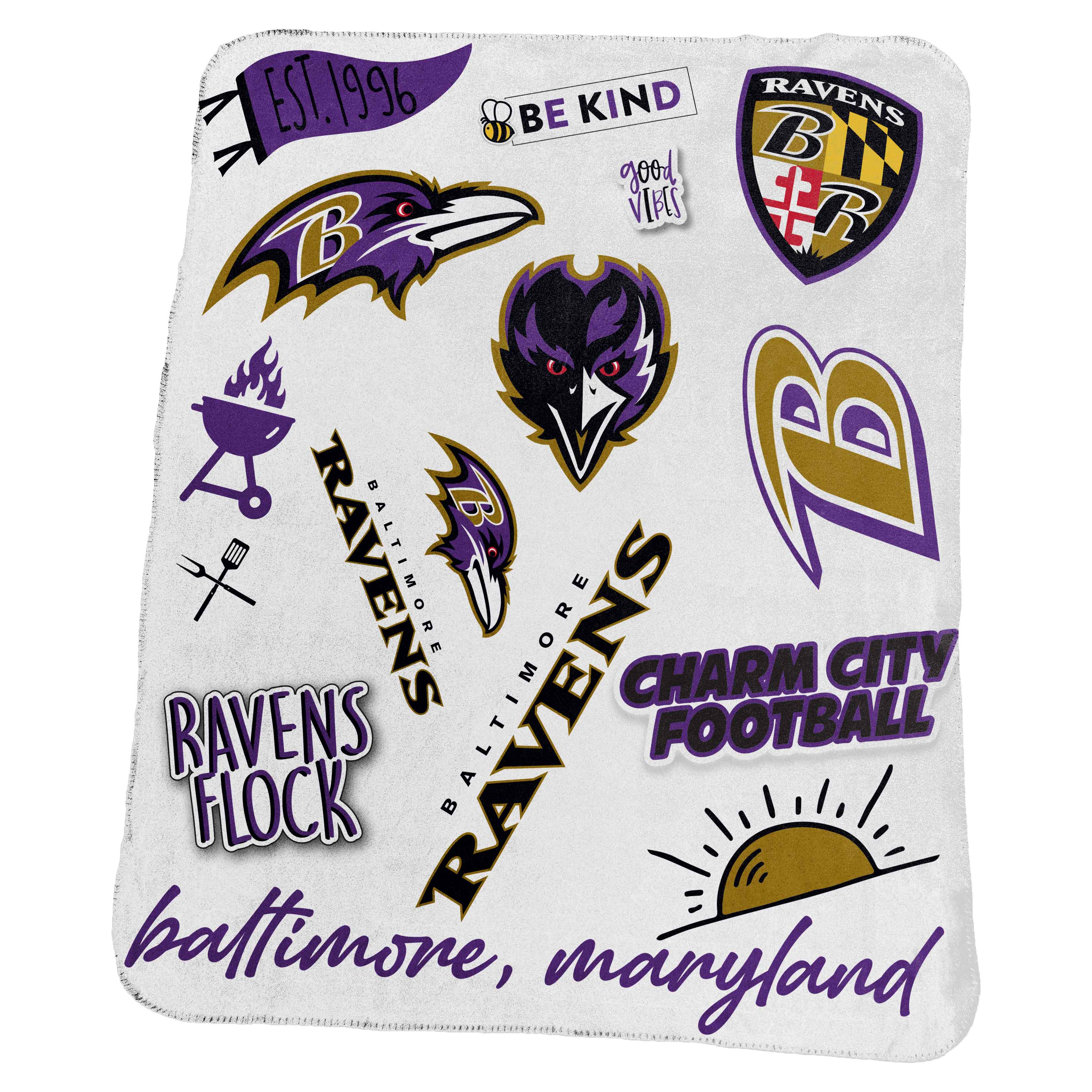 Baltimore Ravens Deluxe Native Fleece 50x60    