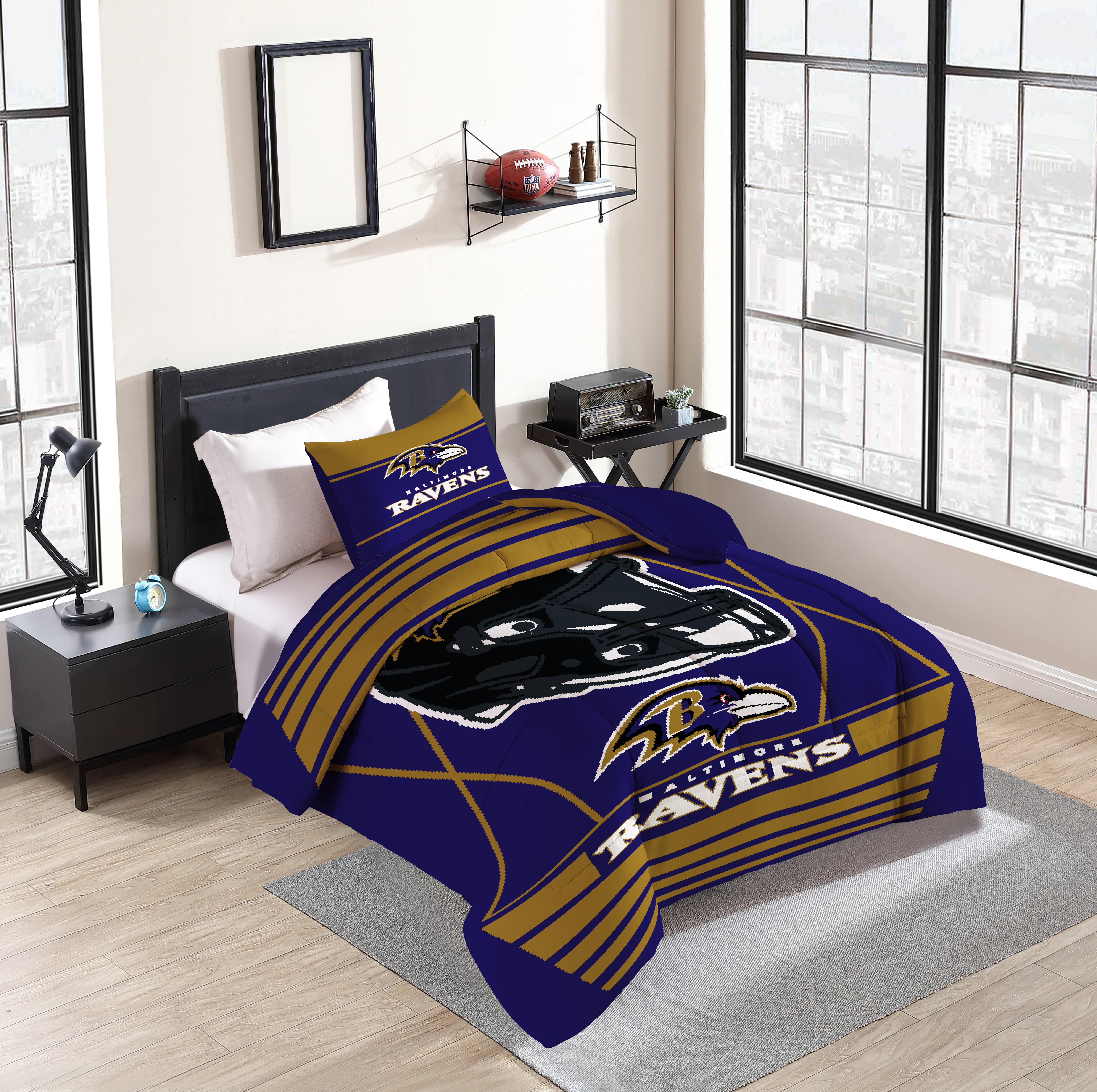 Baltimore Ravens Crosser Bedding Comforter Set Twin  