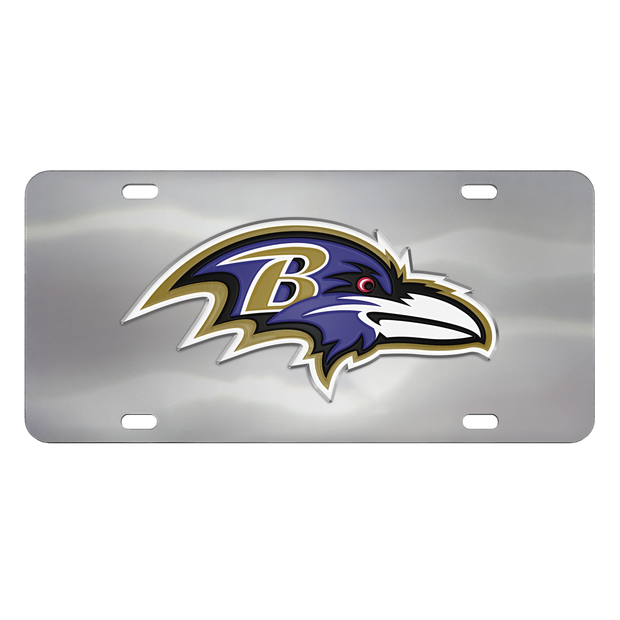 Baltimore Ravens Chrome Diecast License Plate    