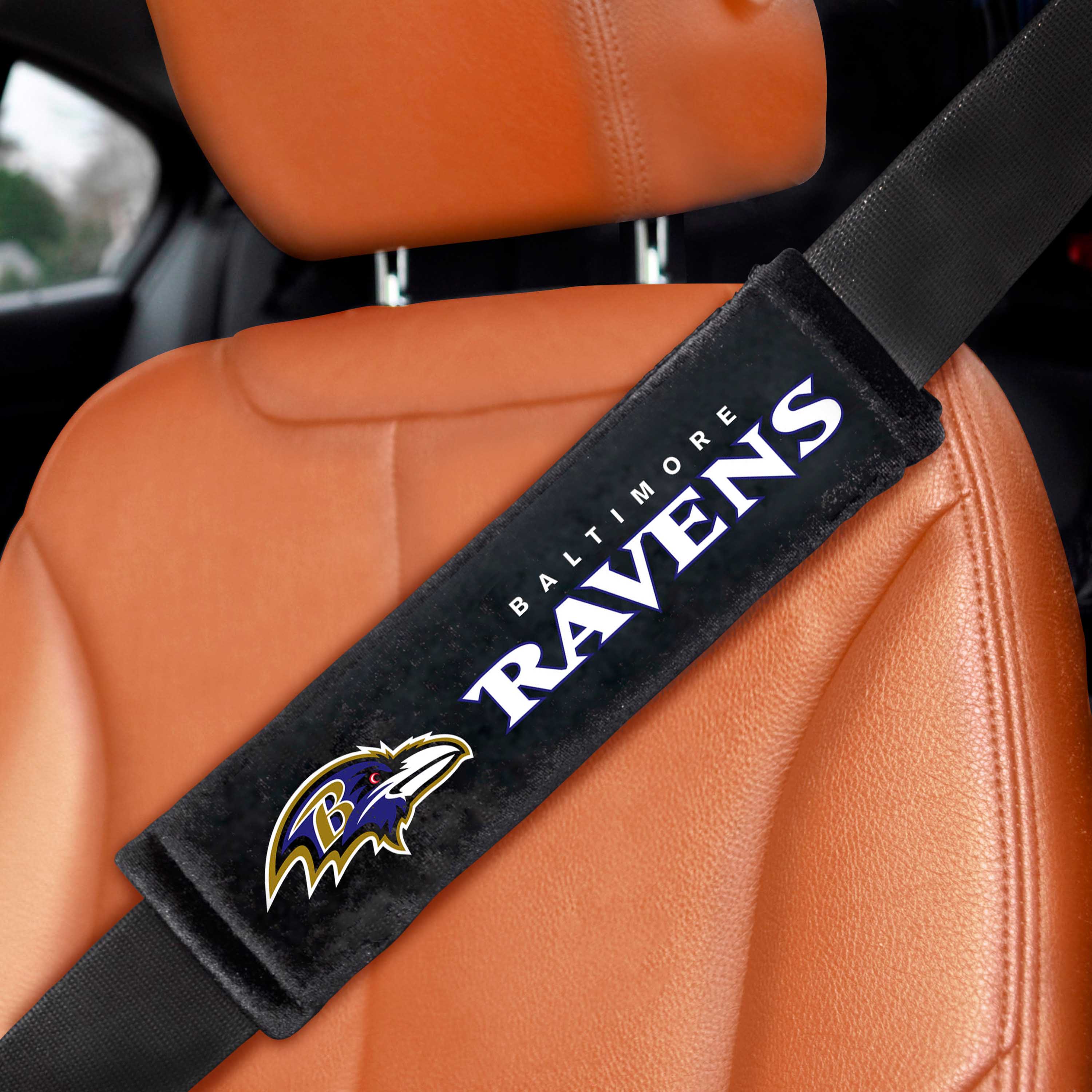 Baltimore Ravens Embroidered Seatbelt Pad - Pair    