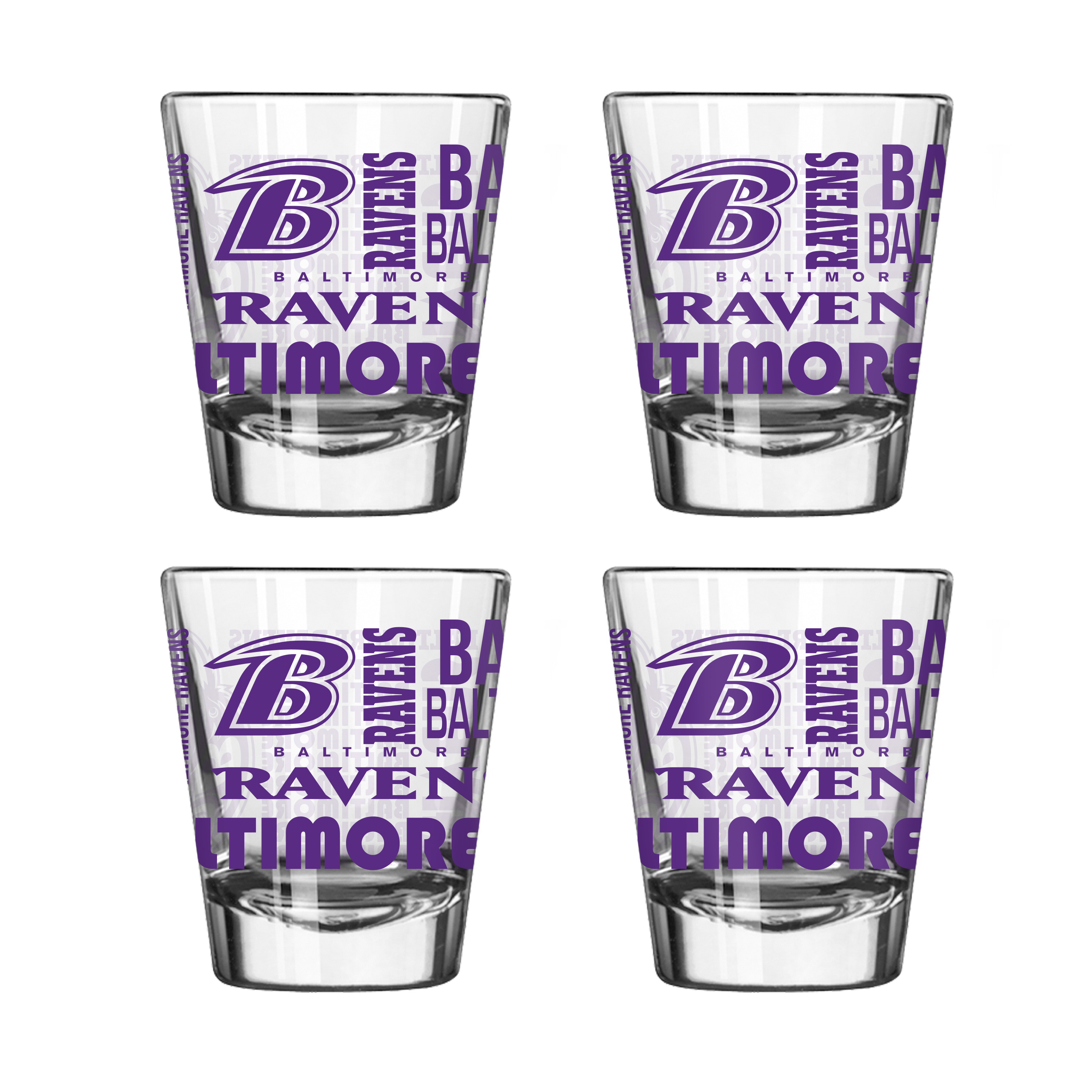 Baltimore Ravens 4pk Spirit 2oz Shot Glass  