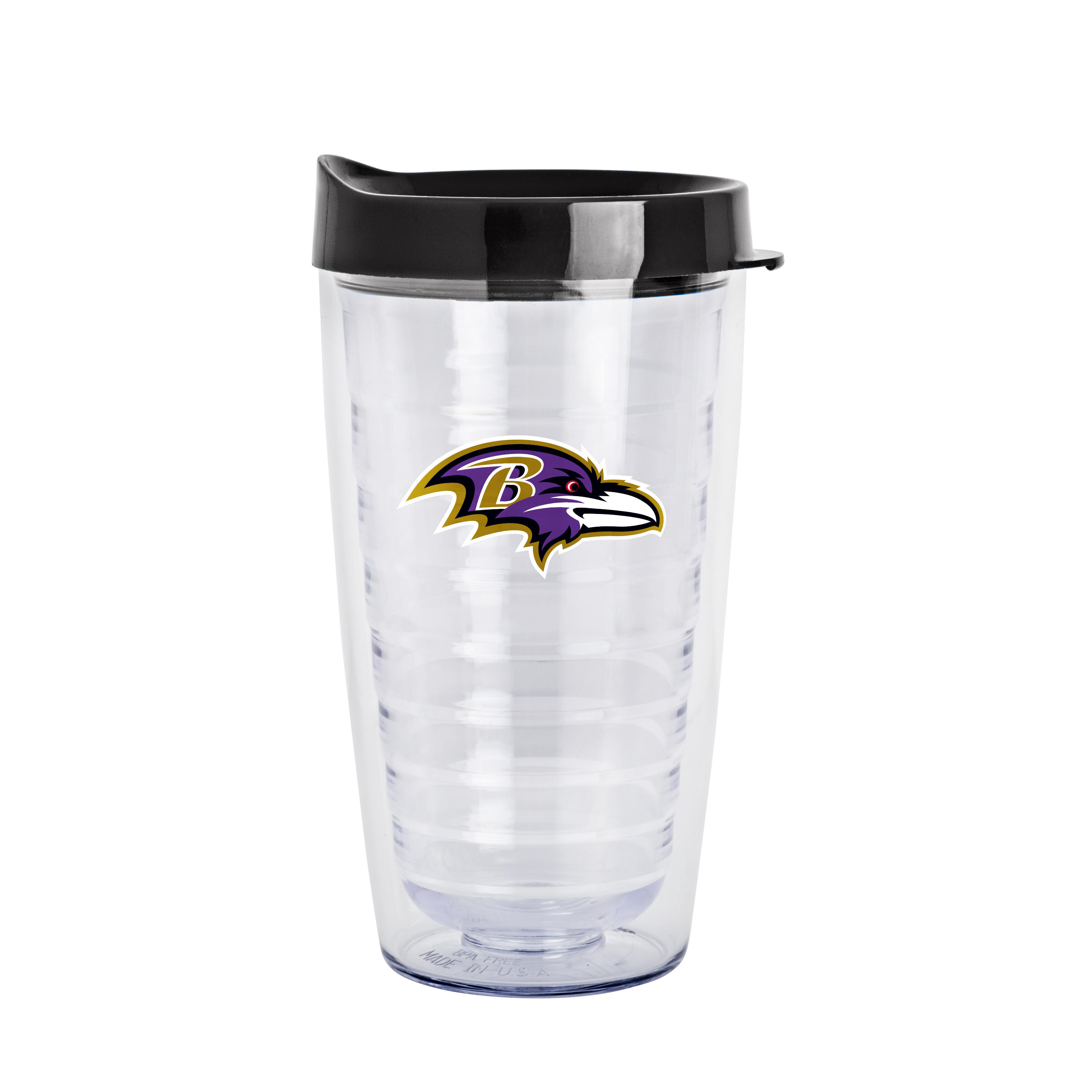 Baltimore Ravens 16oz Flipside Dbl Wall Clear Tumbler    