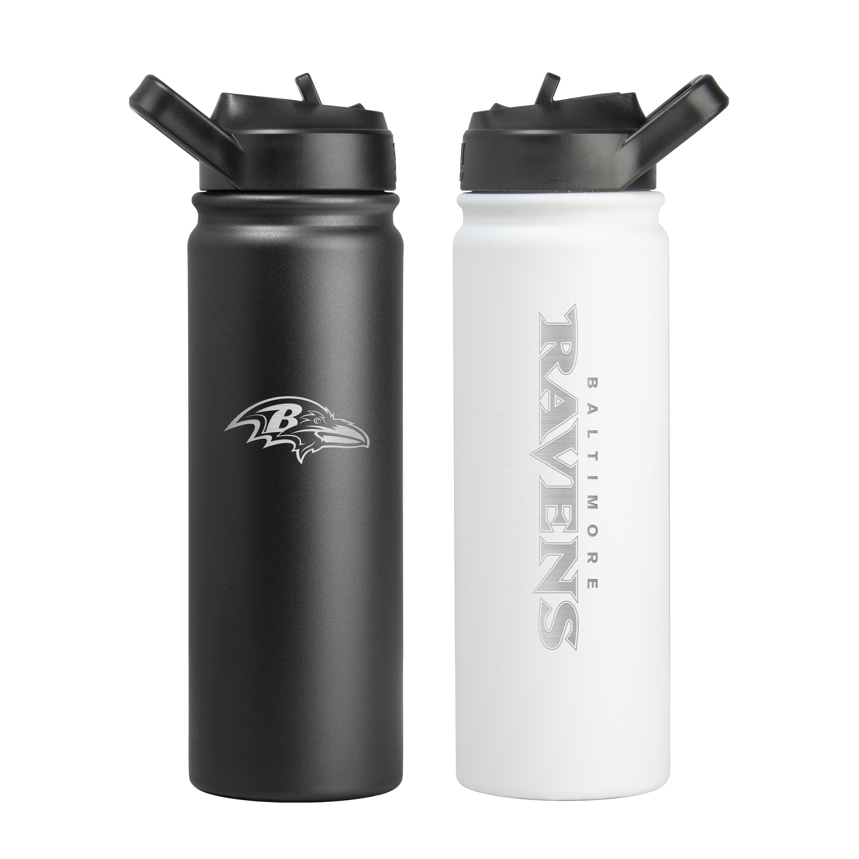 Baltimore Ravens 24oz SS Water Bottle 2 Pack  
