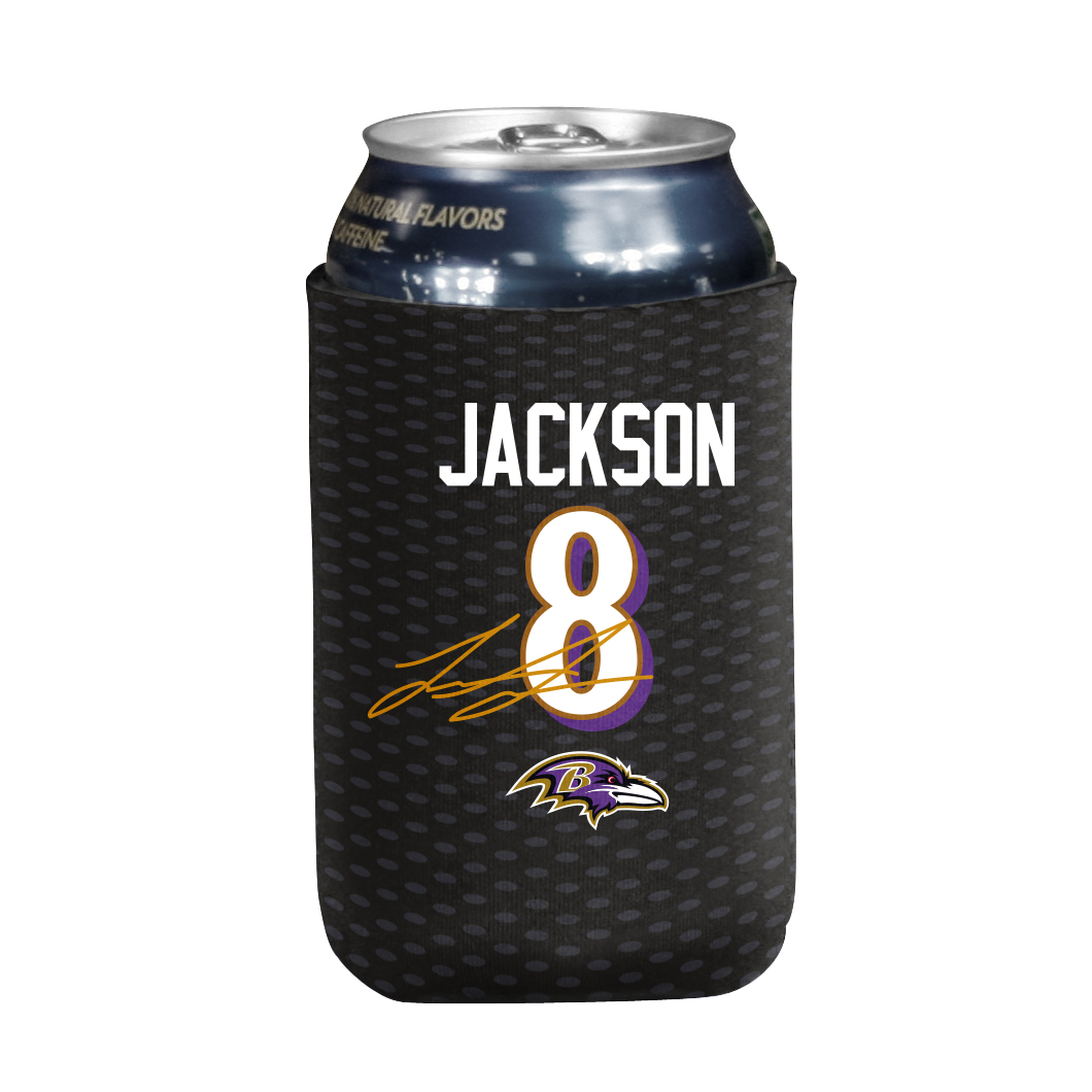 Baltimore Ravens Lamar Jackson Jersey Insulated Can Sleeve  
