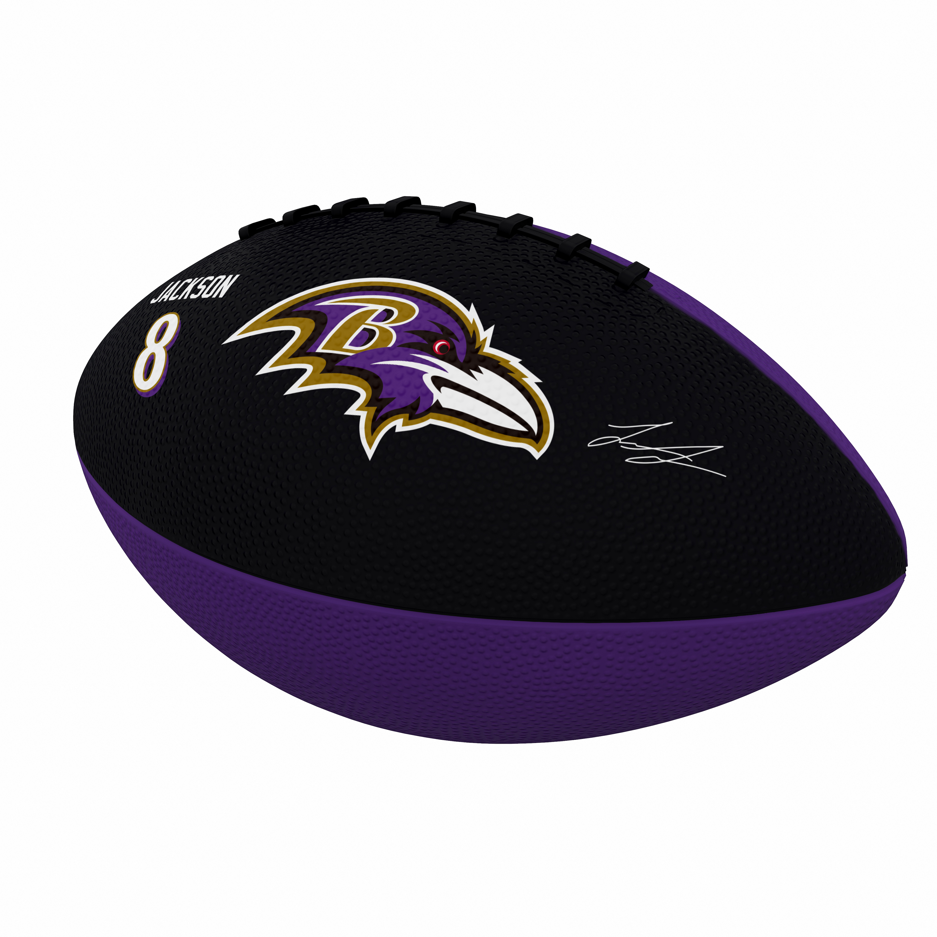 Baltimore Ravens Lamar Jackson Mini Size Rubber Football    