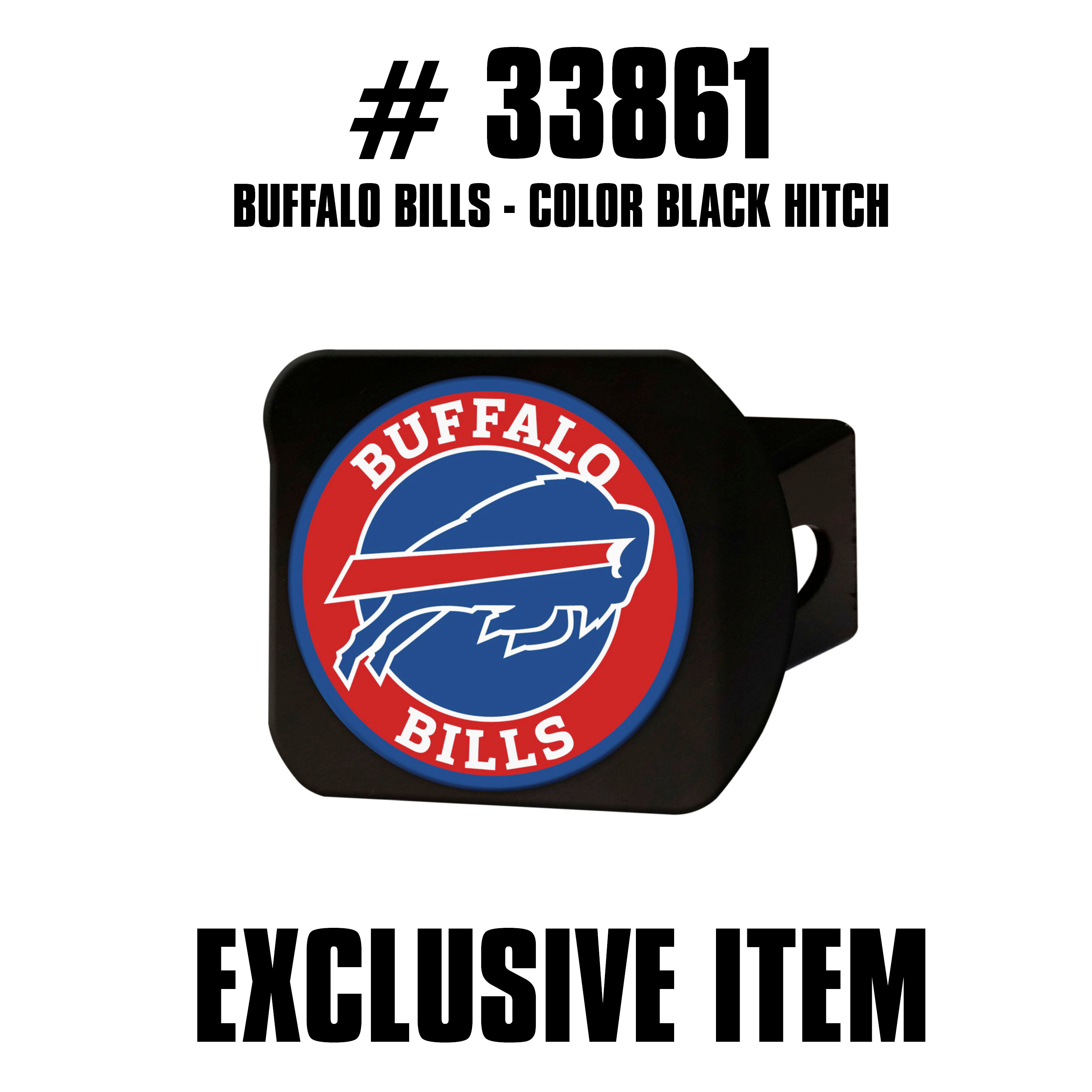 Trinity Buffalo Bills Color on Black Hitch Cover    