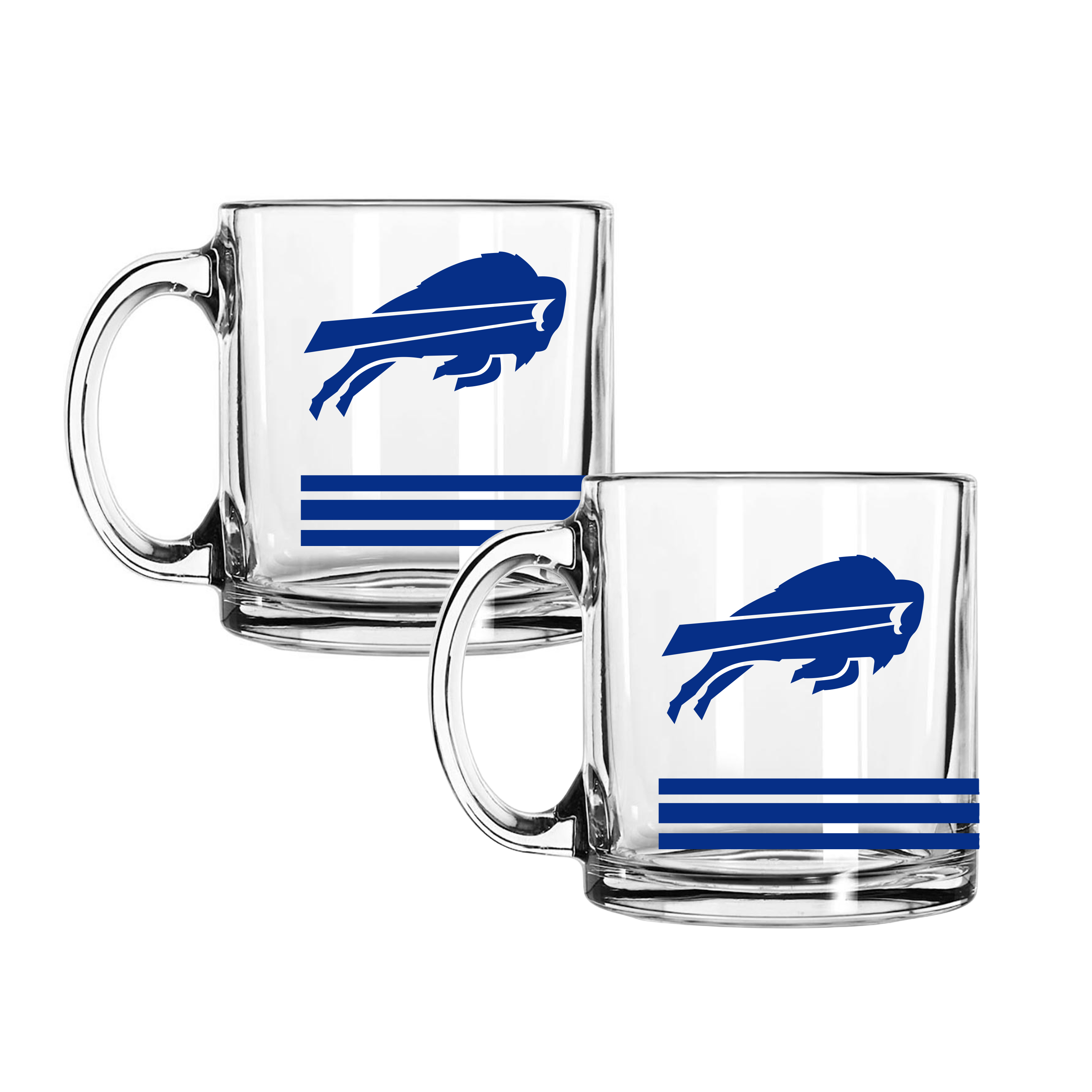Buffalo Bills 13oz Holiday Glass Mug 2 Pack  