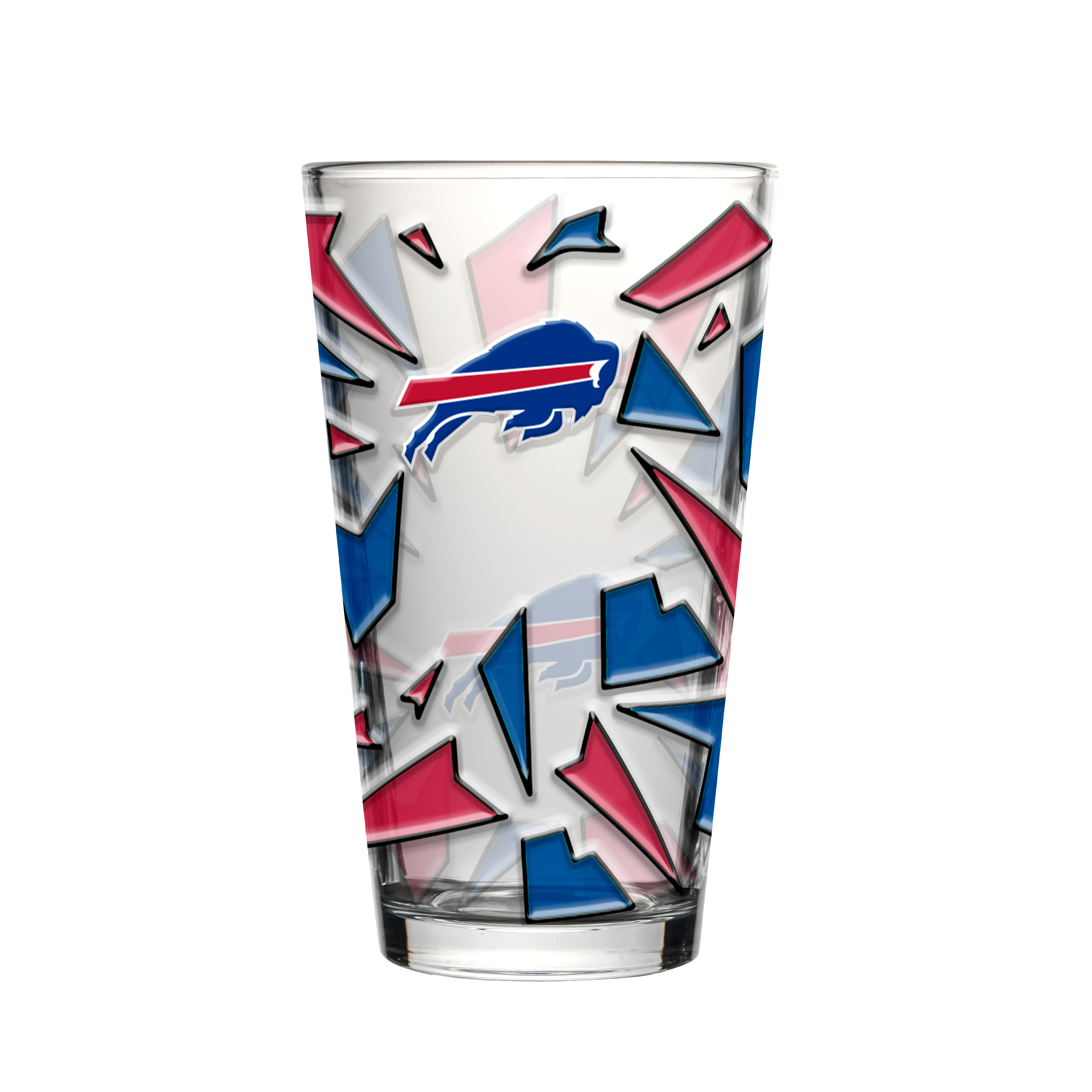 Buffalo Bills 16oz Prism Stained Pint Glass    