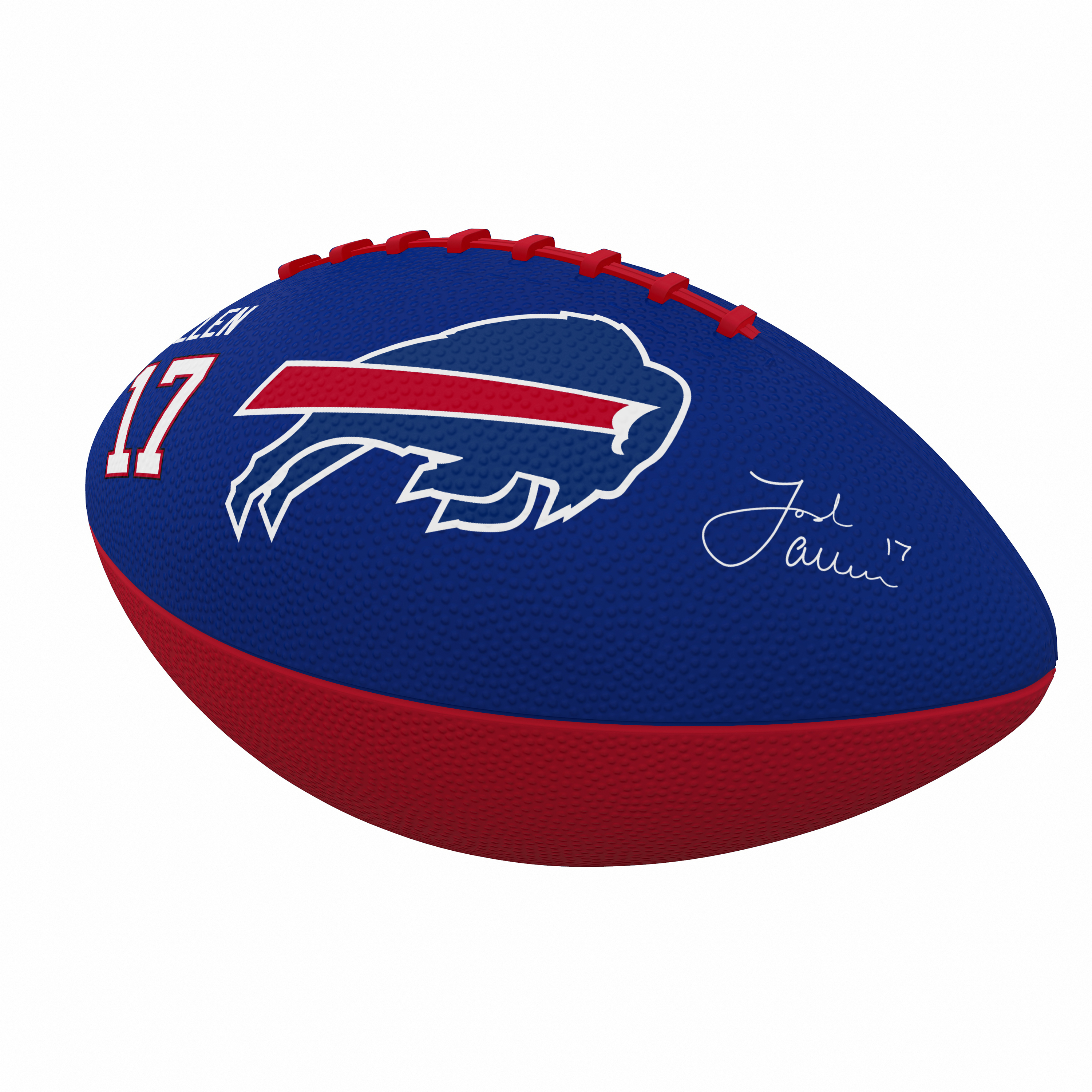 Buffalo Bills Josh Allen Junior Size Rubber Football    