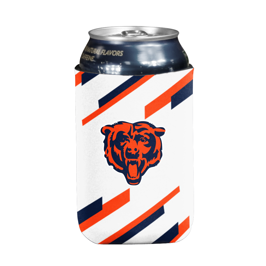 Chicago Bears Flat Diagonal coozie    