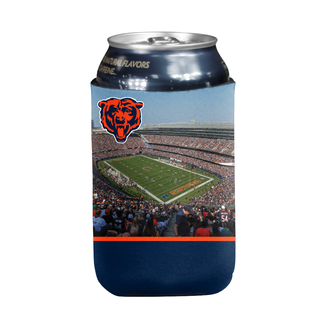 Chicago Bears Flat Stadium coozie    