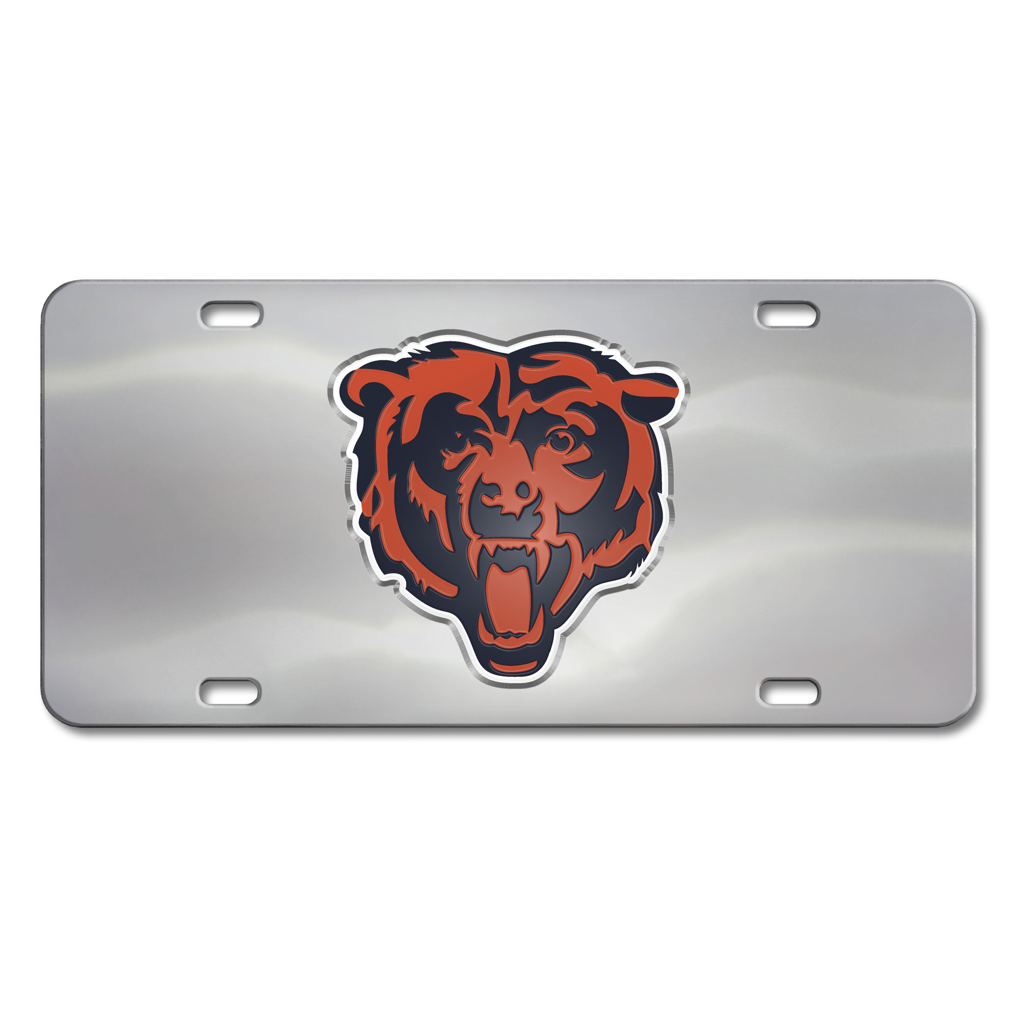 Chicago Bears Chrome Diecast License Plate    