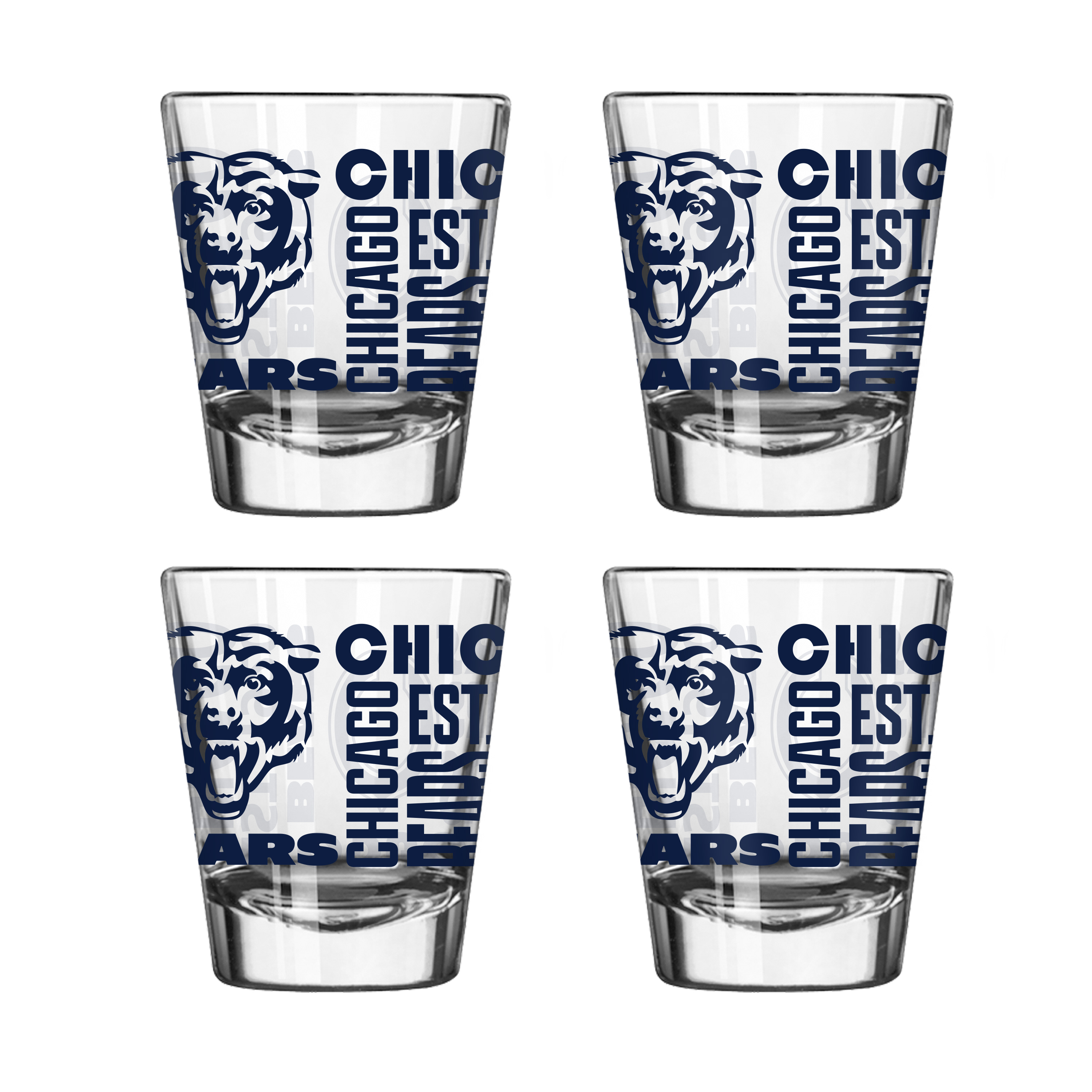 Chicago Bears 4pk Spirit 2oz Shot Glass  