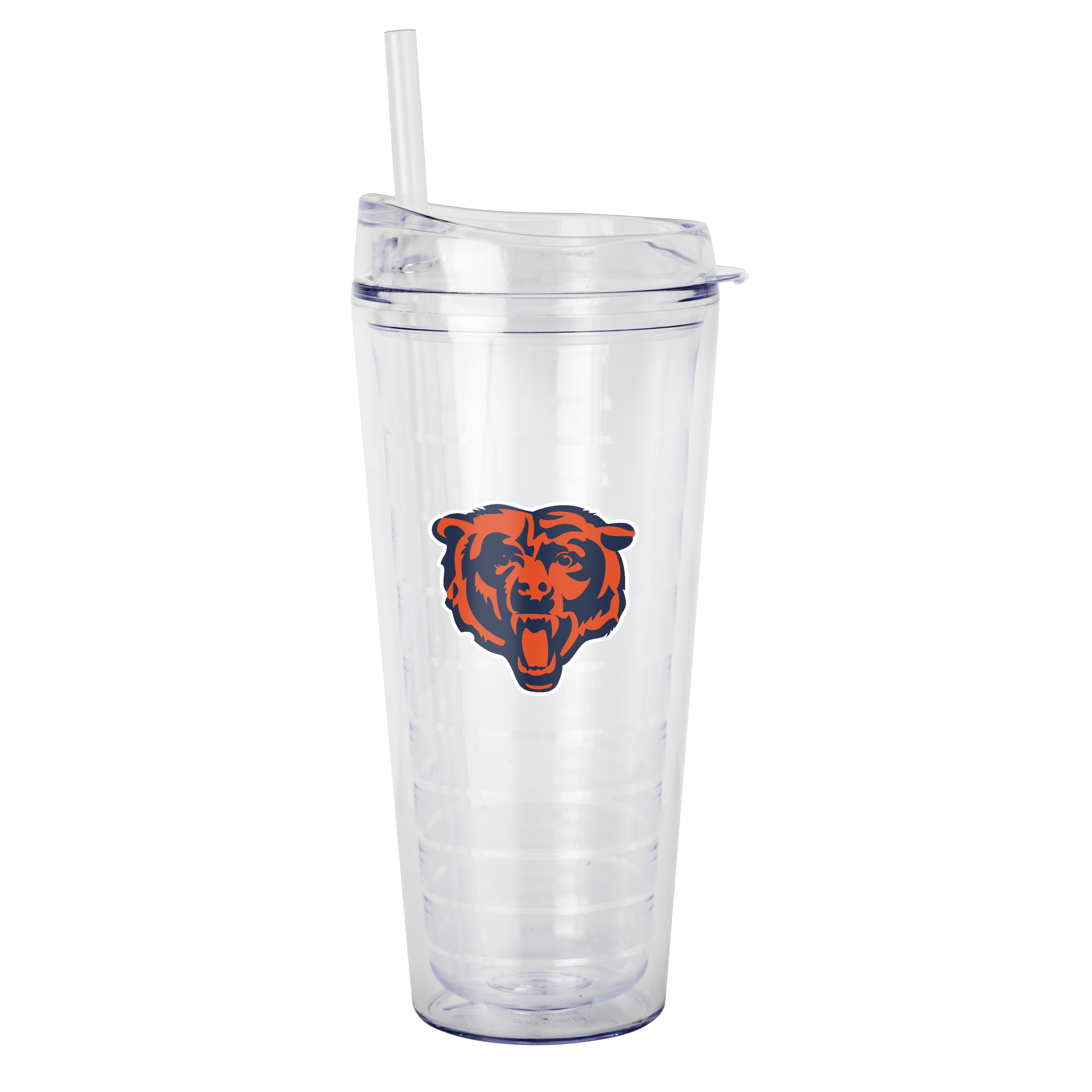 Chicago Bears 22oz Flipside Dbl Wall Clear Tumbler    