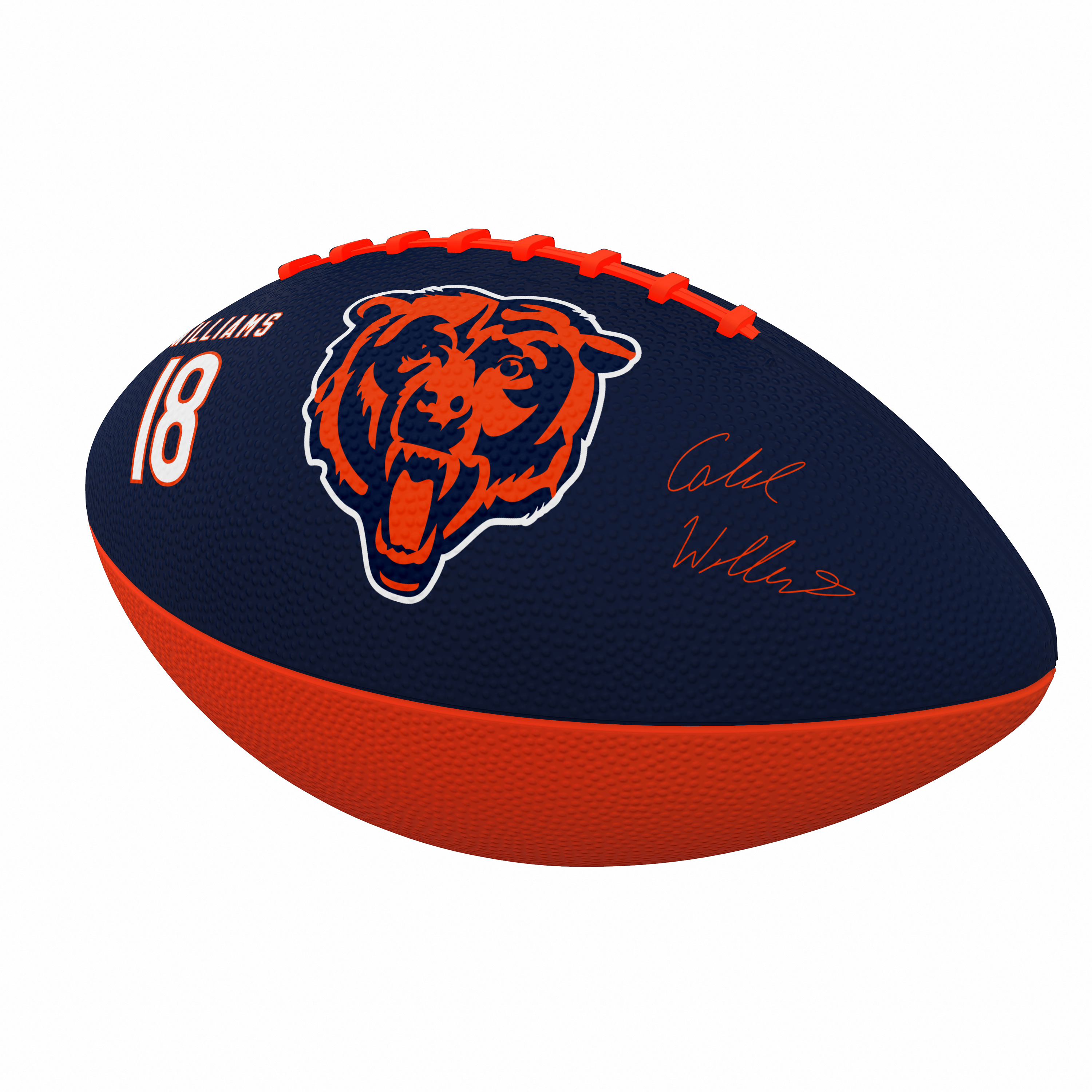 Chicago Bears Caleb Williams Junior Size Rubber Football    