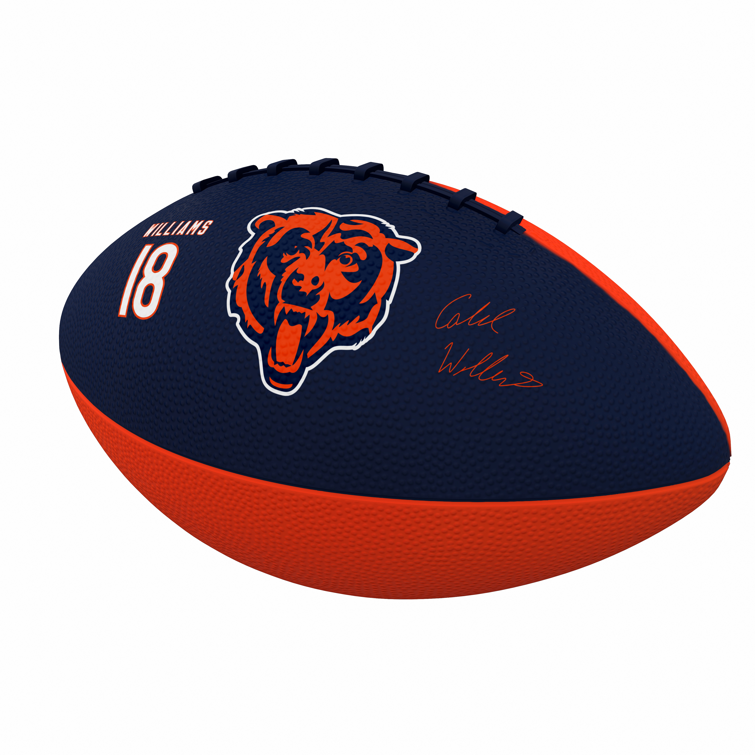 Chicago Bears Caleb Williams Mini Size Rubber Football    