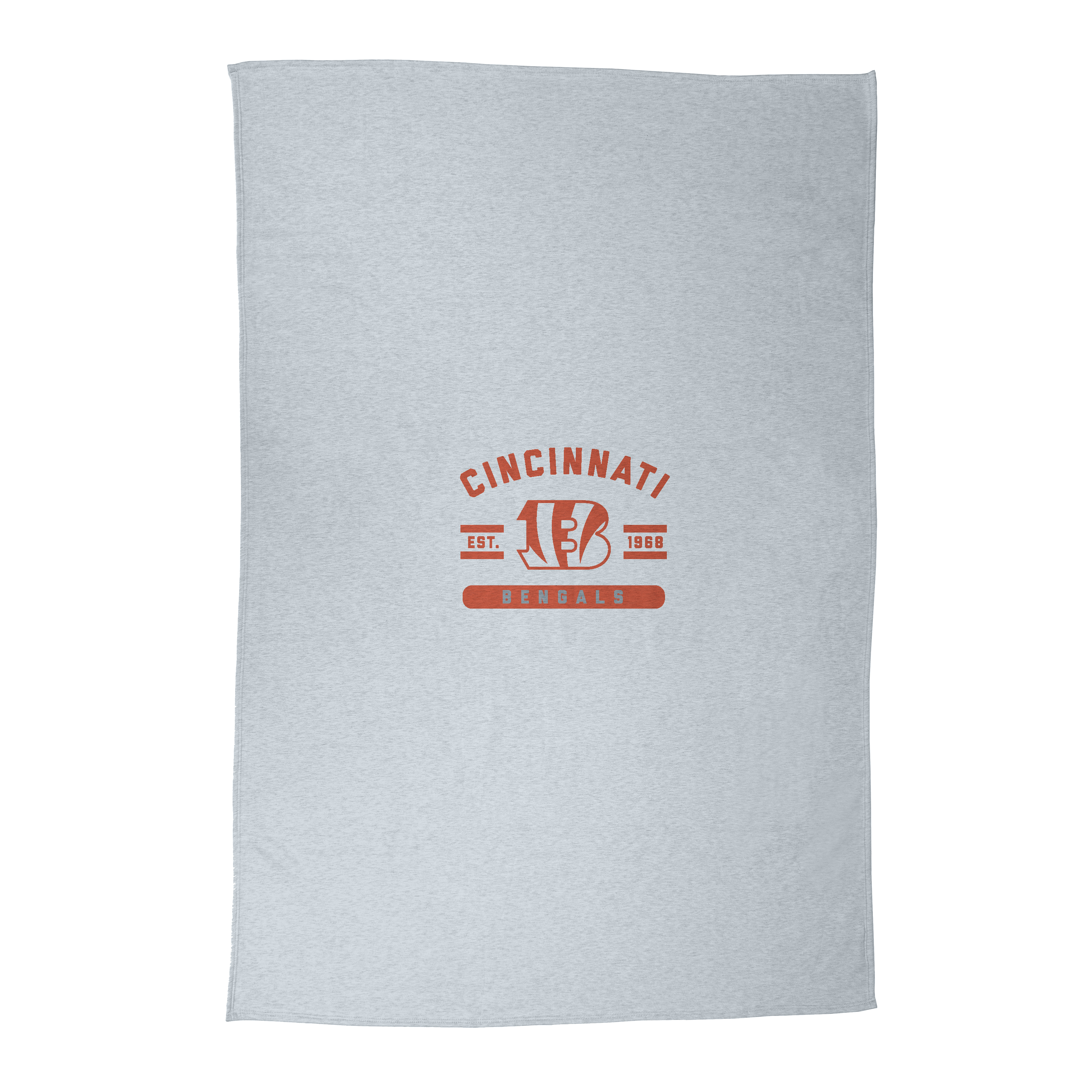 Cincinnati Bengals Athletic Gray Sublimated Sweatshirt Blanket    