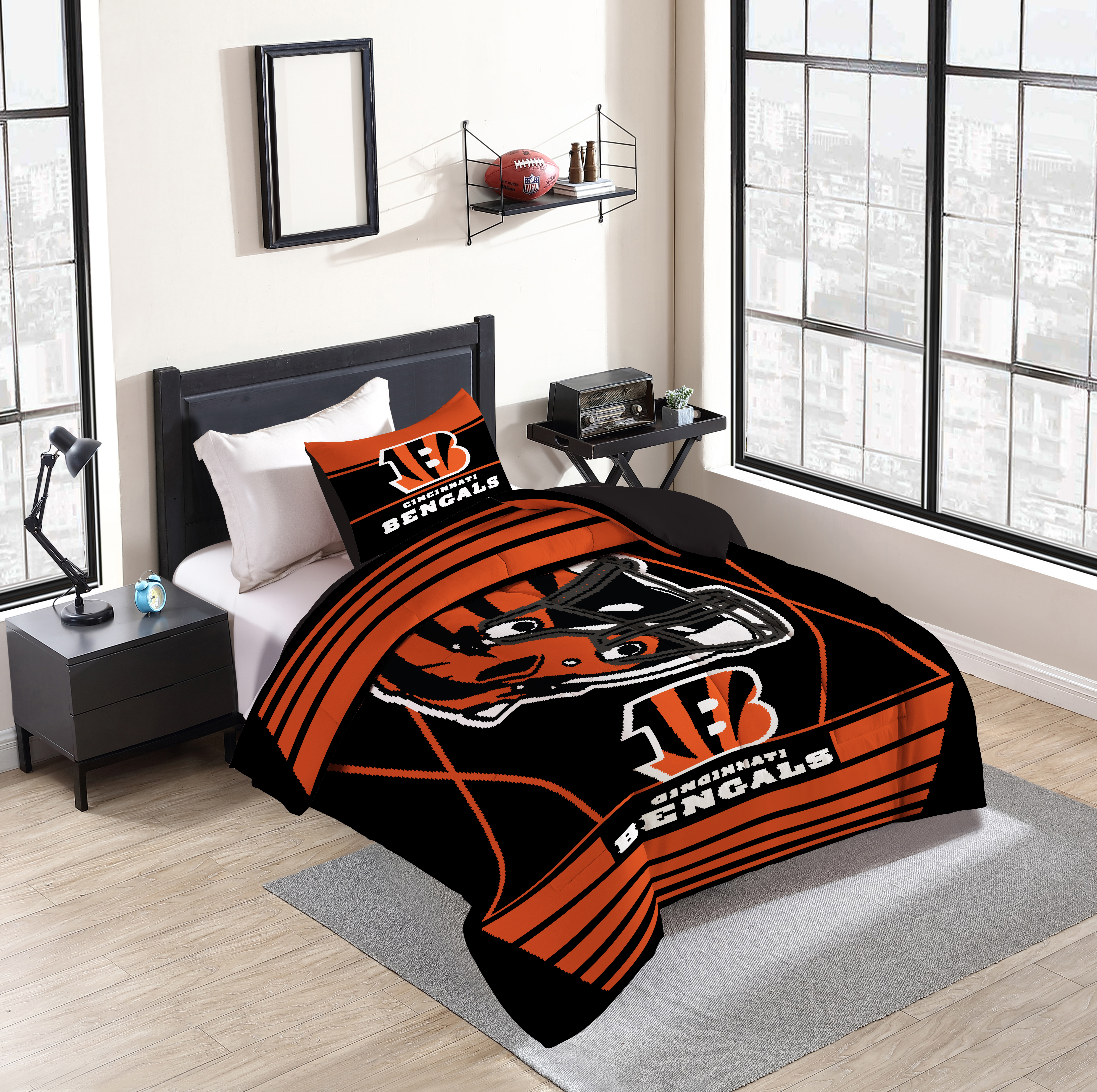 Cincinnati Bengals Crosser Bedding Comforter Set Twin  