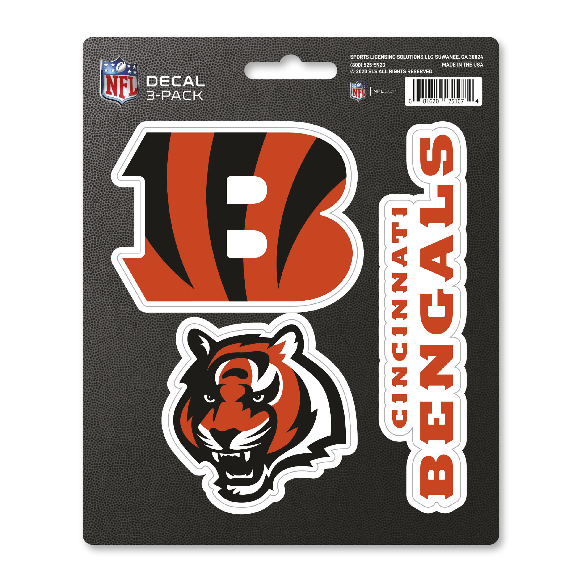 Cincinnati Bengals Decal 3-pk    