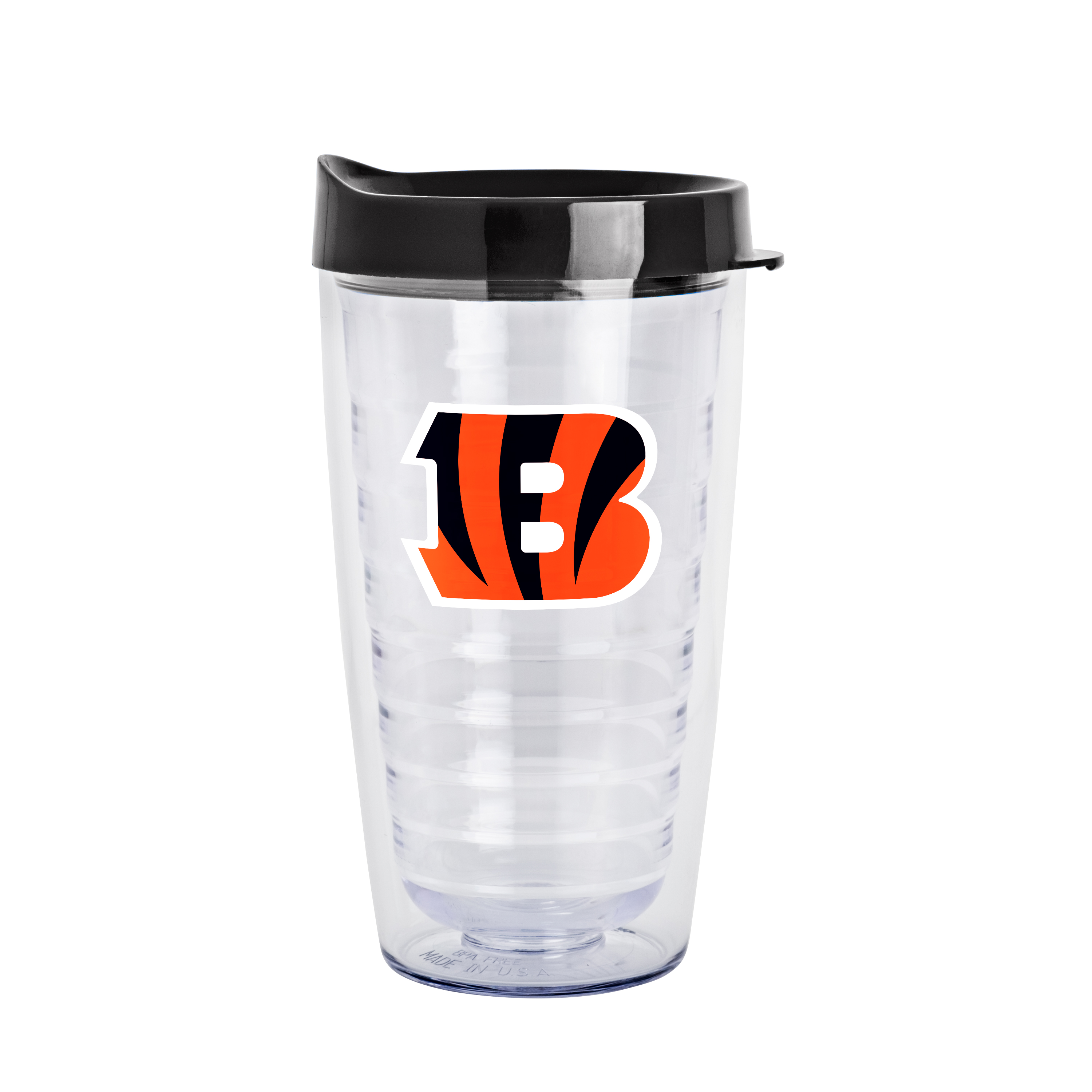 Cincinnati Bengals 16oz Flipside Dbl Wall Clear Tumbler    