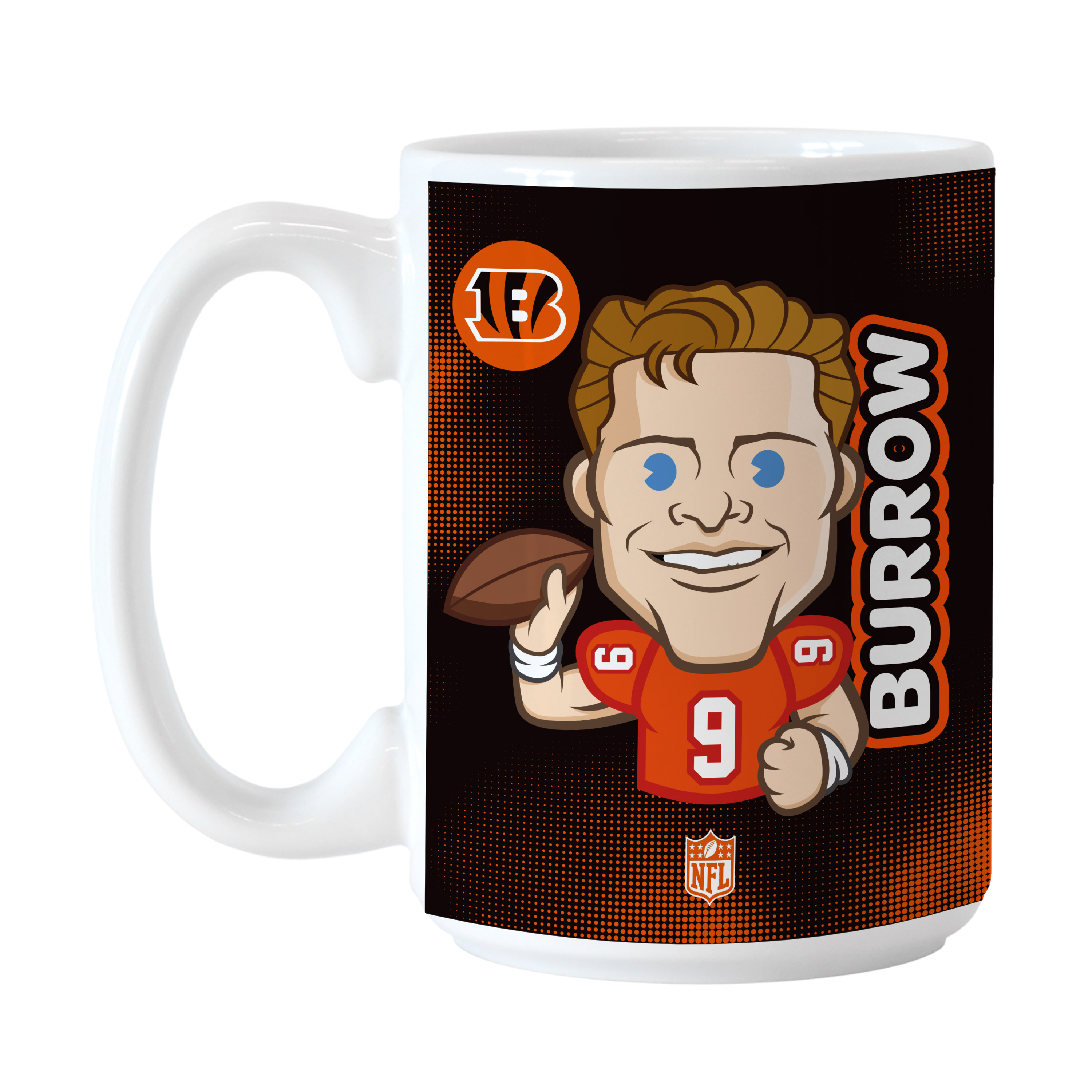 Cincinnati Bengals Joe Burrow Caricature 15oz Sublimated Mug    