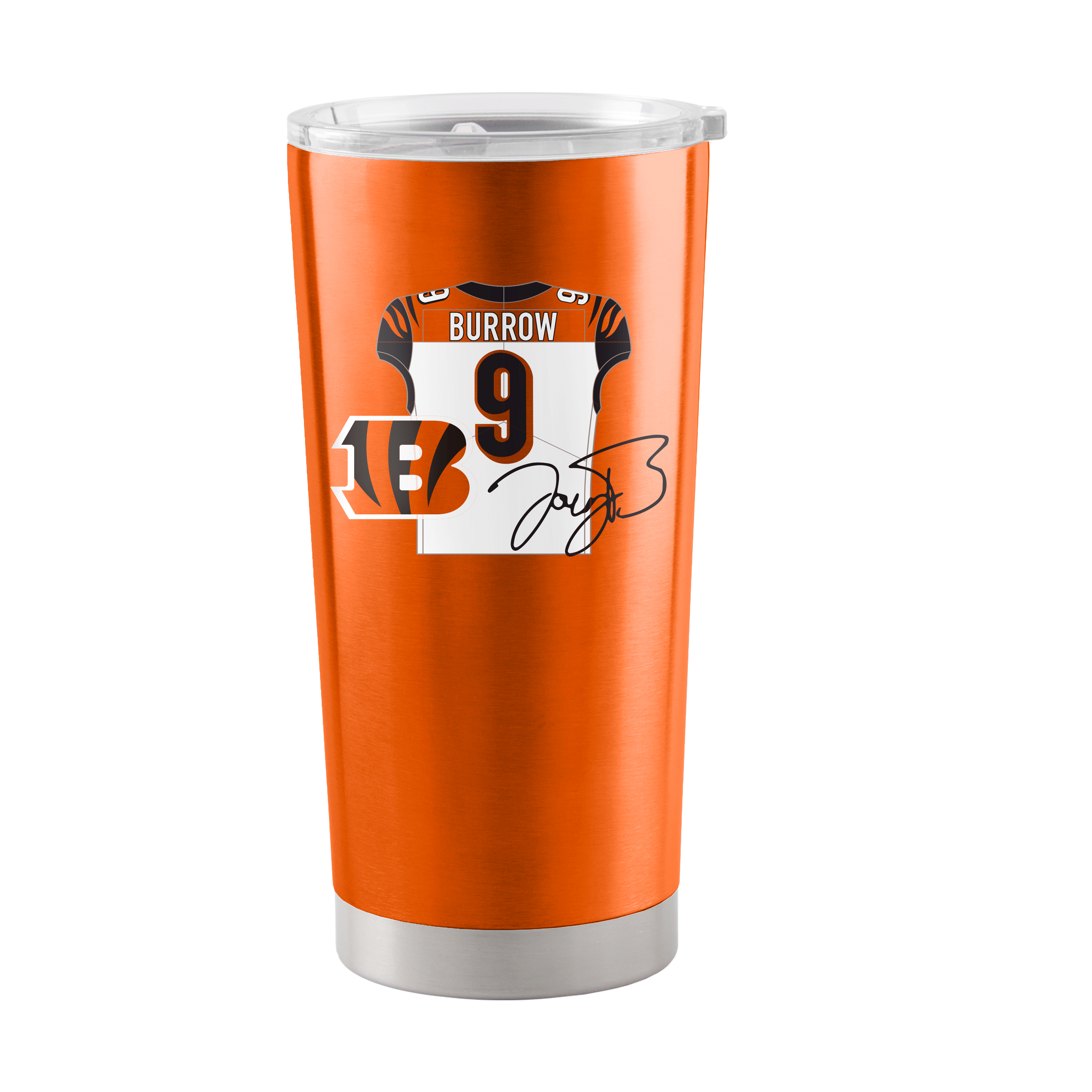 Cincinnati Bengals Joe Burrow 20oz Stainless Steel Tumbler    