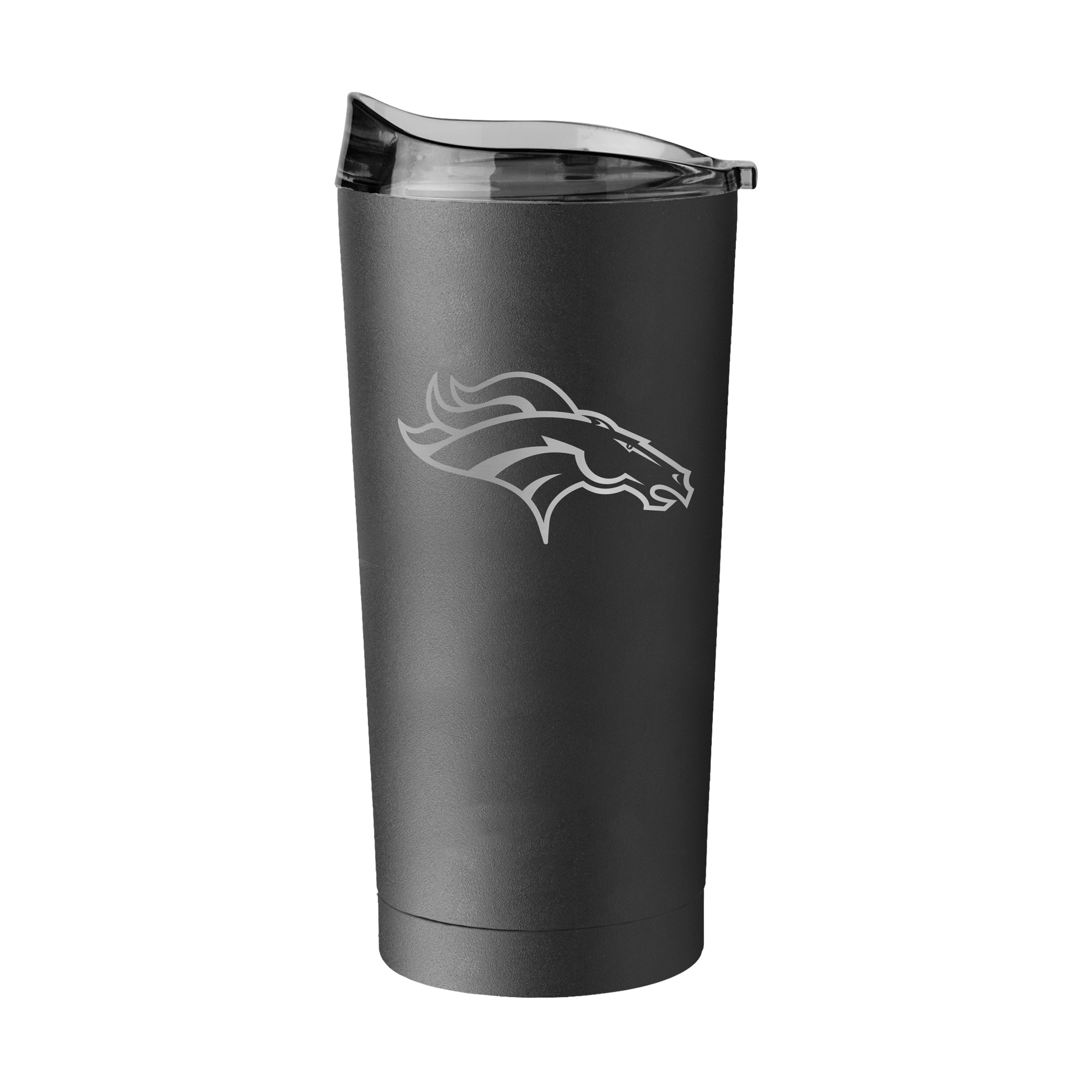 Denver Broncos 20oz Etch Black Powder Coat Tumbler    
