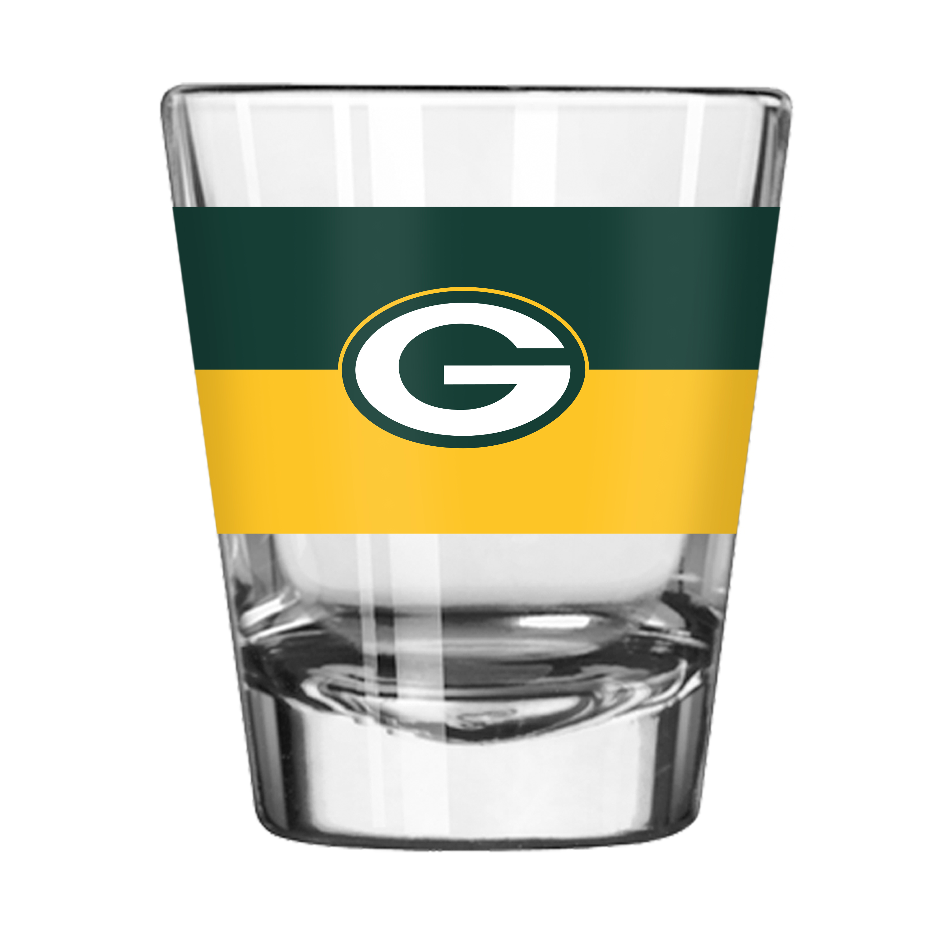 Green Bay Packers 2oz Two Tone Colorblock Shot Glass    