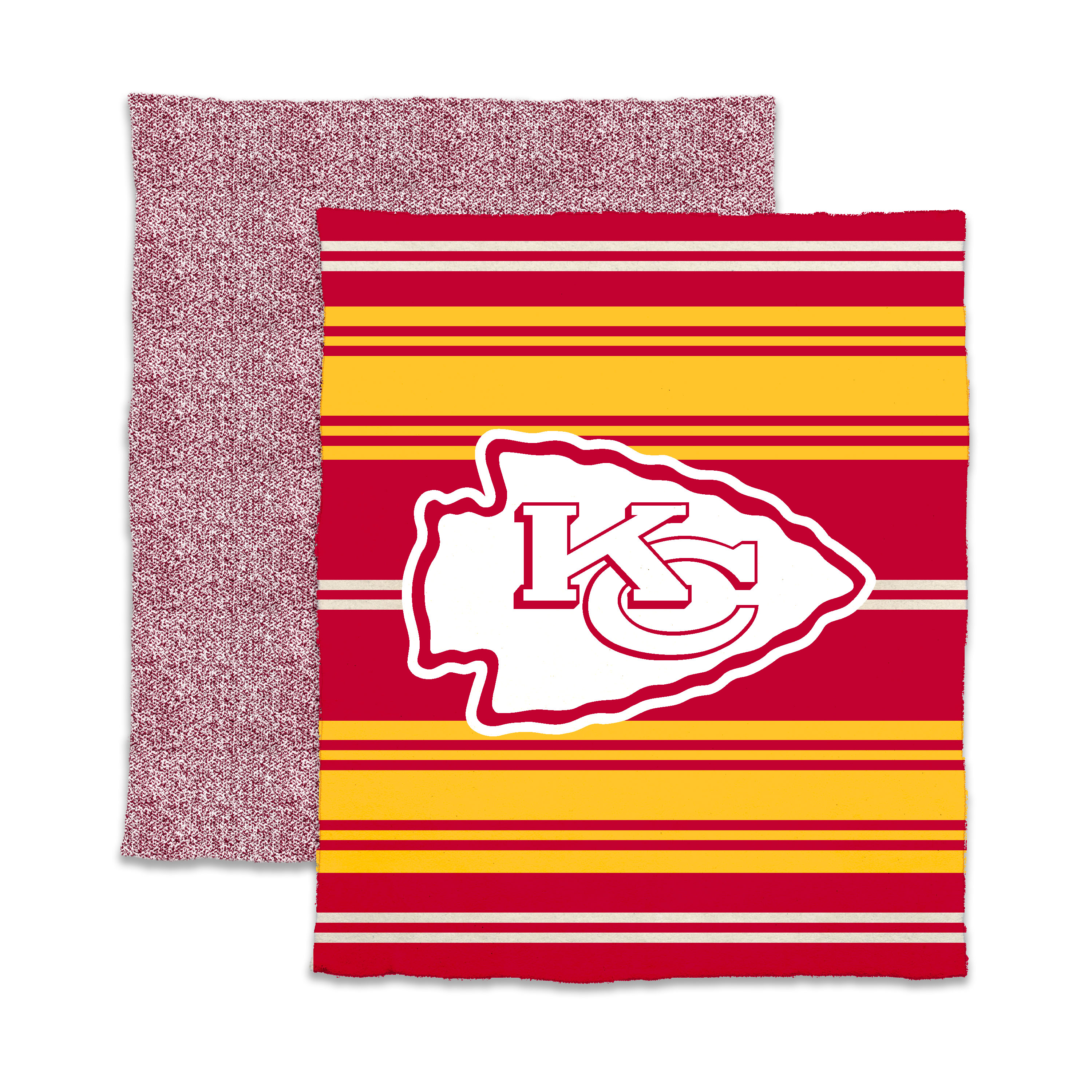 Kansas City Chiefs Luxe Full Color Stripe Dreams Throw    