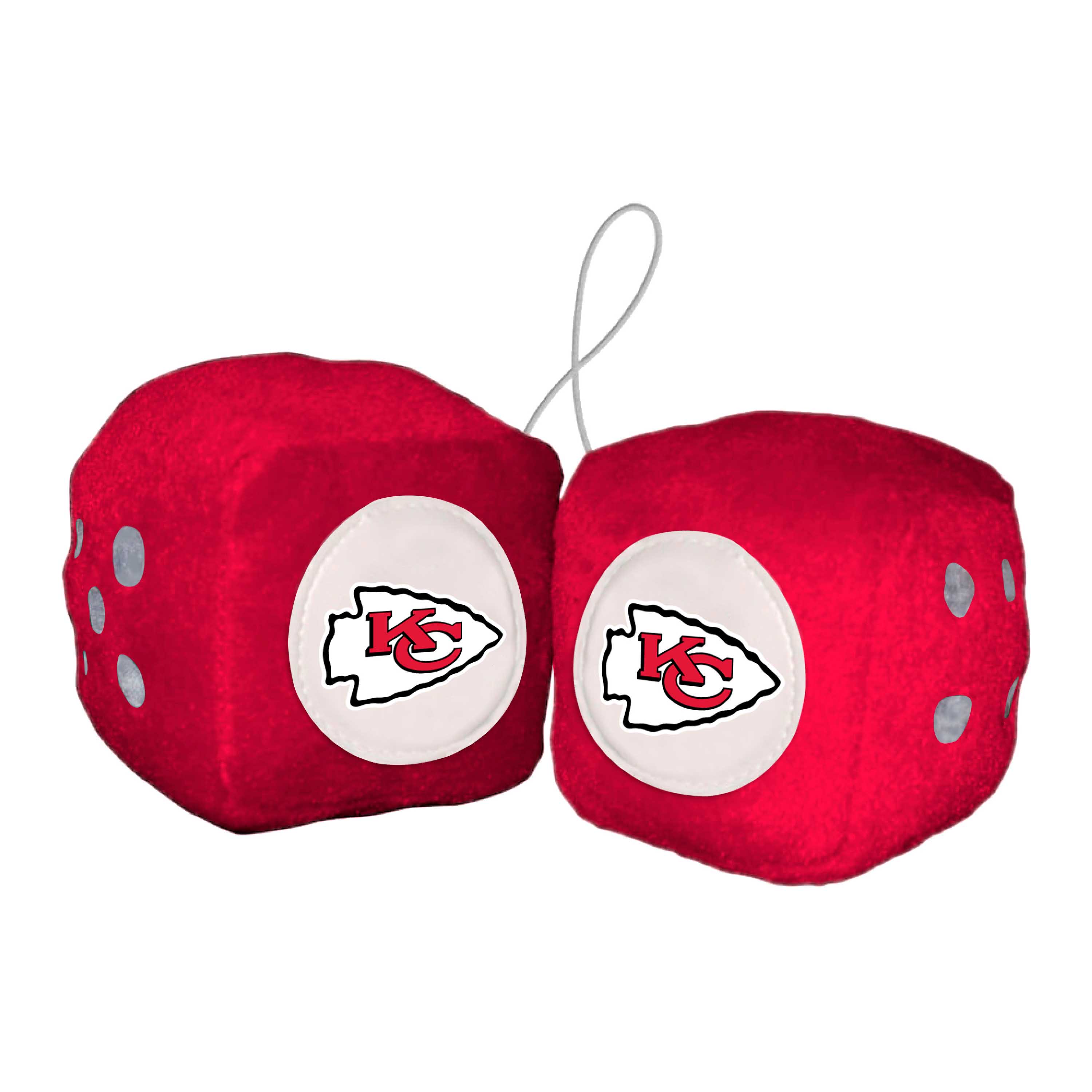 Kansas City Chiefs Fuzzy Dice  