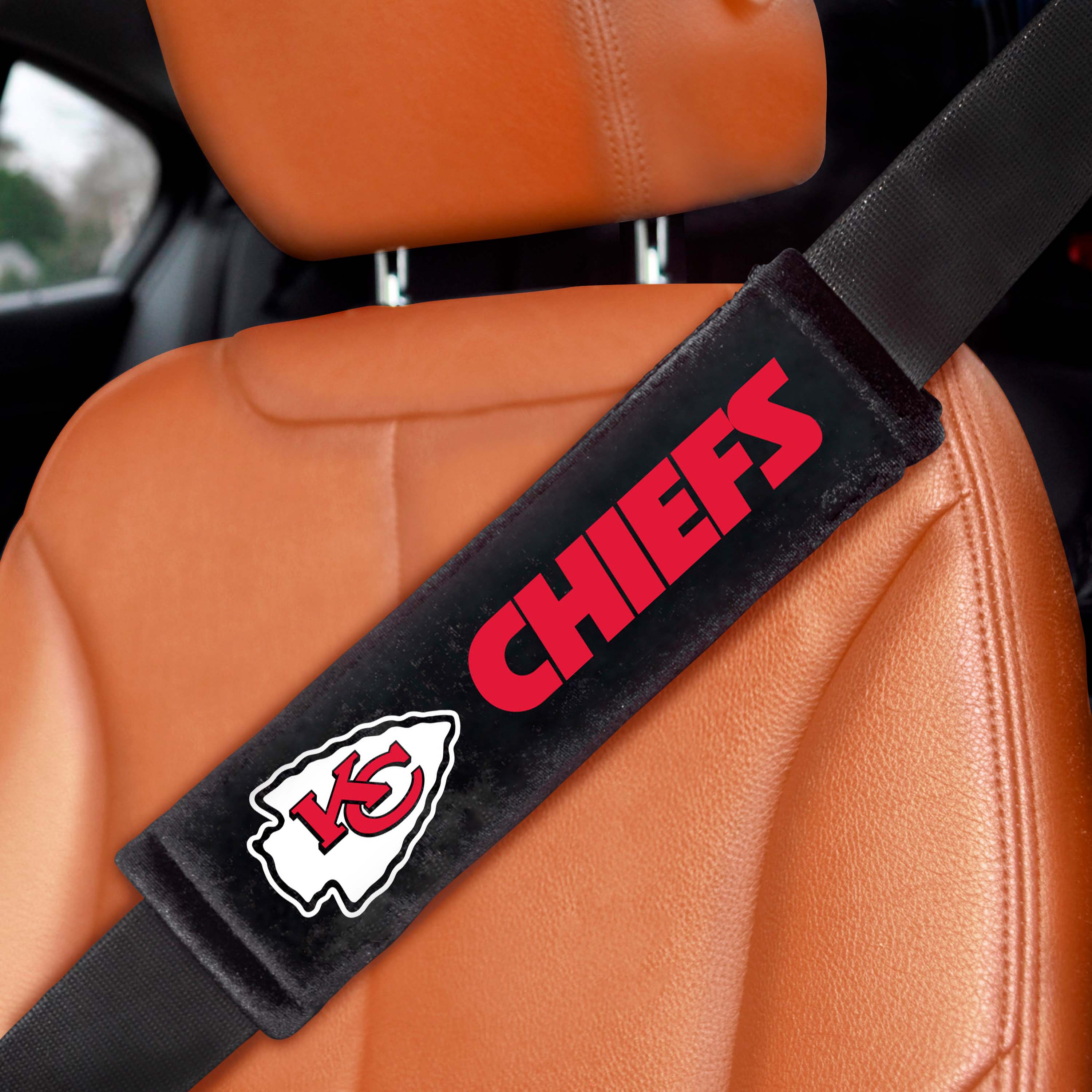 Kansas City Chiefs Embroidered Seatbelt Pad - Pair  