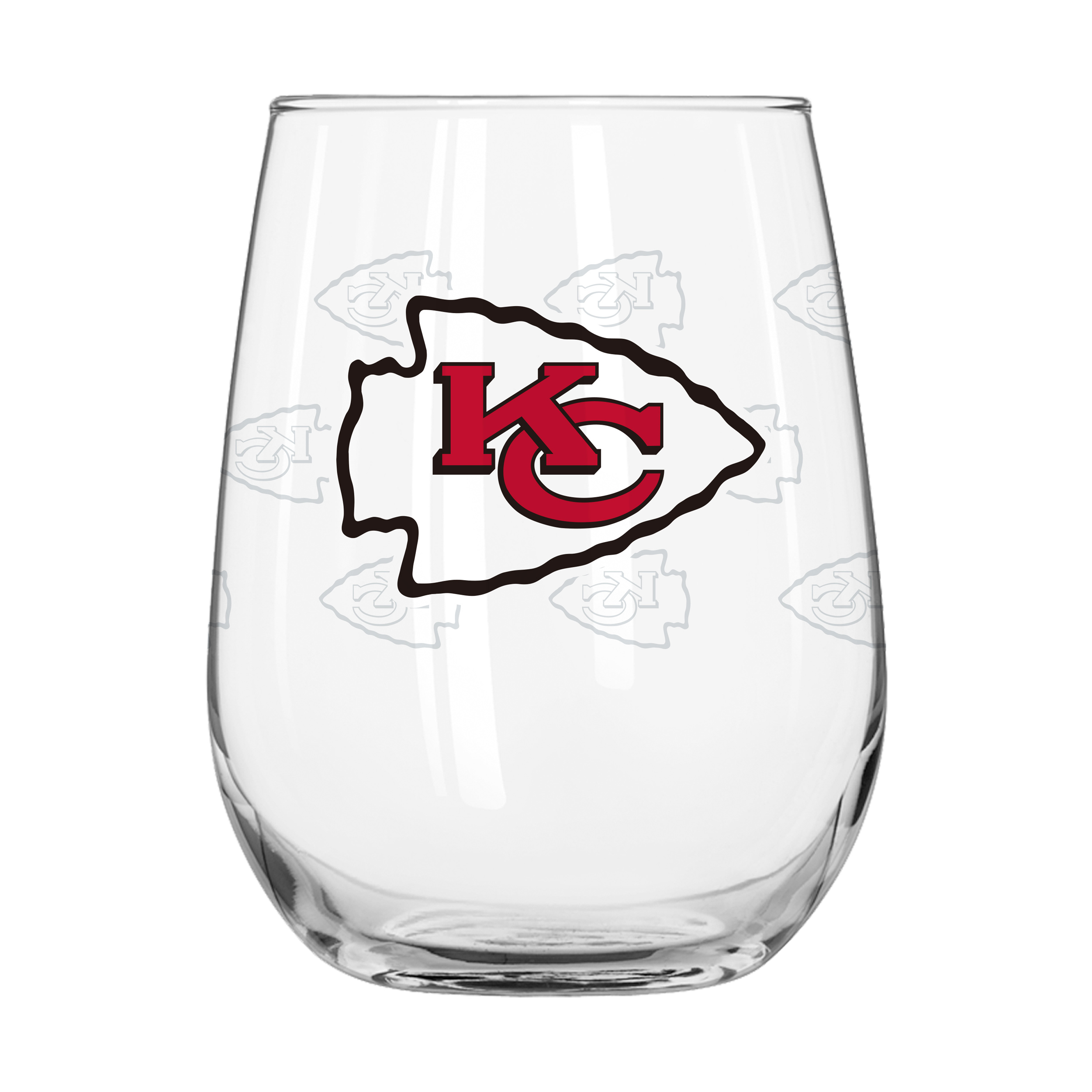 Kansas City Chiefs 16oz Satin Etch Curved Beverage Glass    