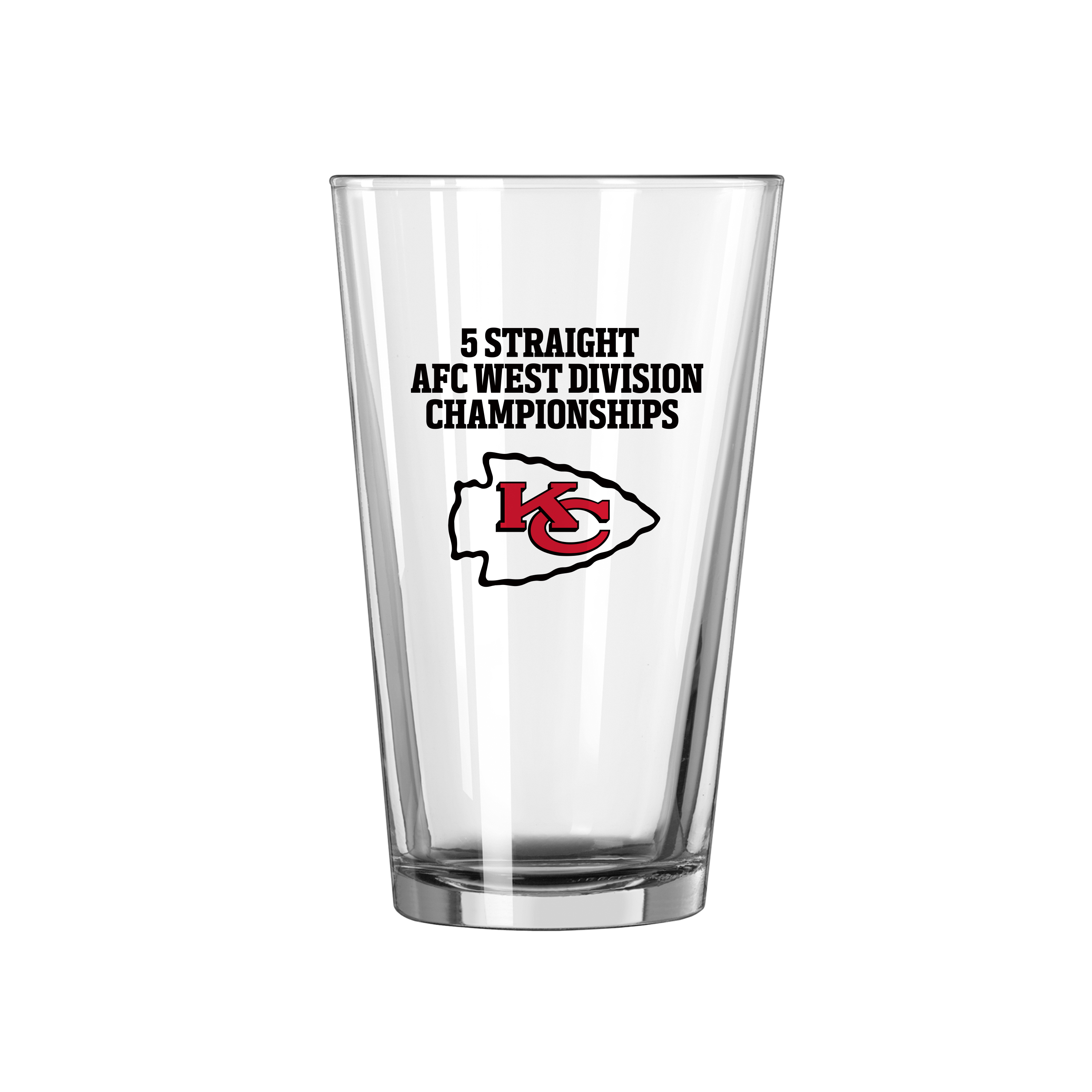 Kansas City Chiefs 16oz 5 Straight Pint Glass    